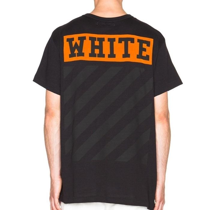 Black and orange off white hot sale t shirt