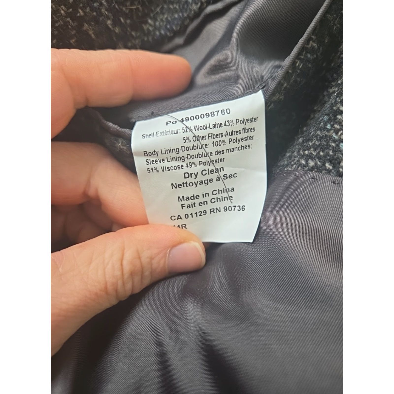 Calvin Klein CALVIN KLEIN Overcoat Coat Slim Wool Gray 44R Men Long Plaid Button Pros`per` Car XK? Size US S / EU 44-46 / 1 - 6 Thumbnail