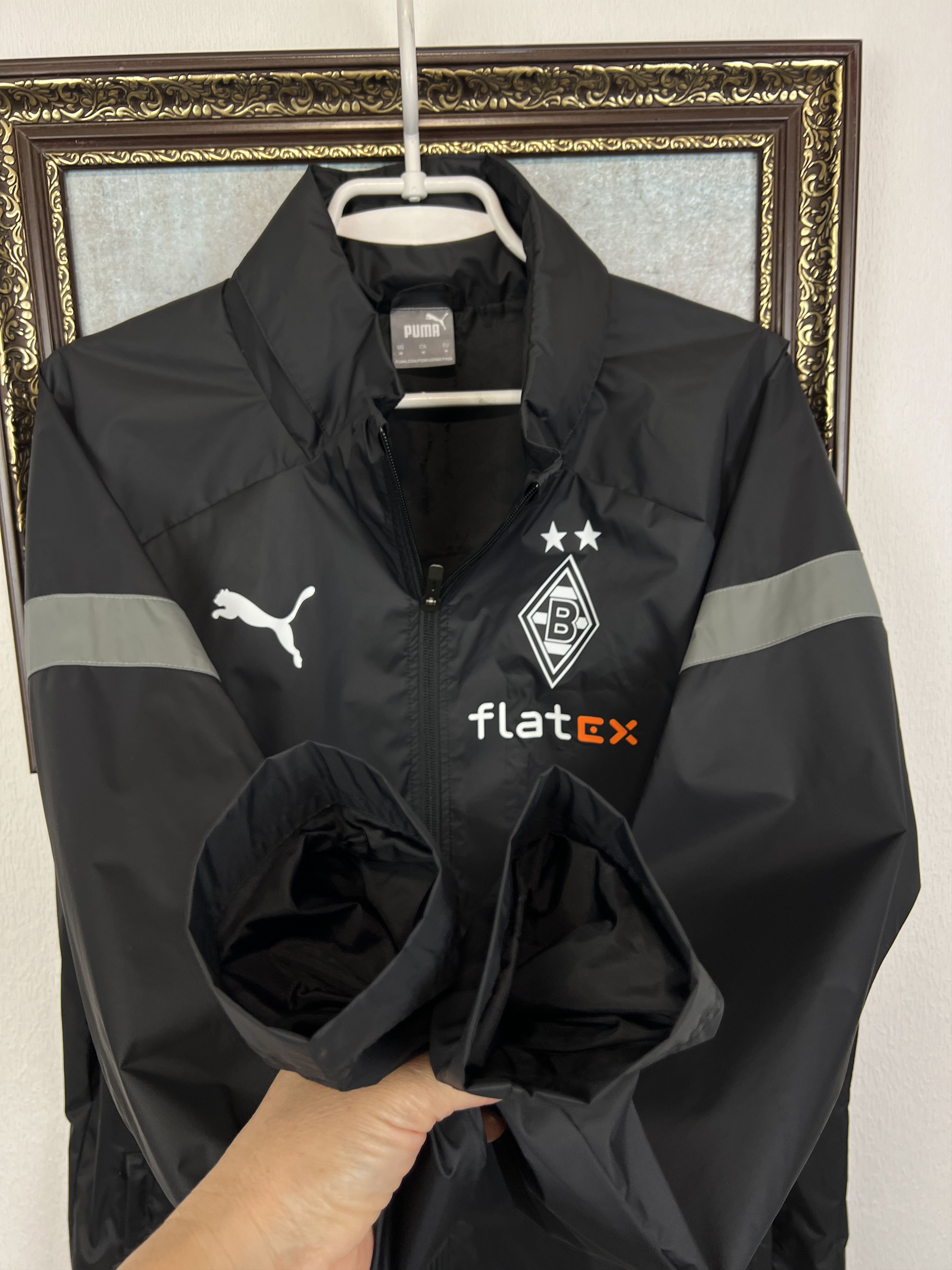 Puma Monchengladbach Football Rain Hooded Jacket Windbreaker Size US M / EU 48-50 / 2 - 7 Thumbnail
