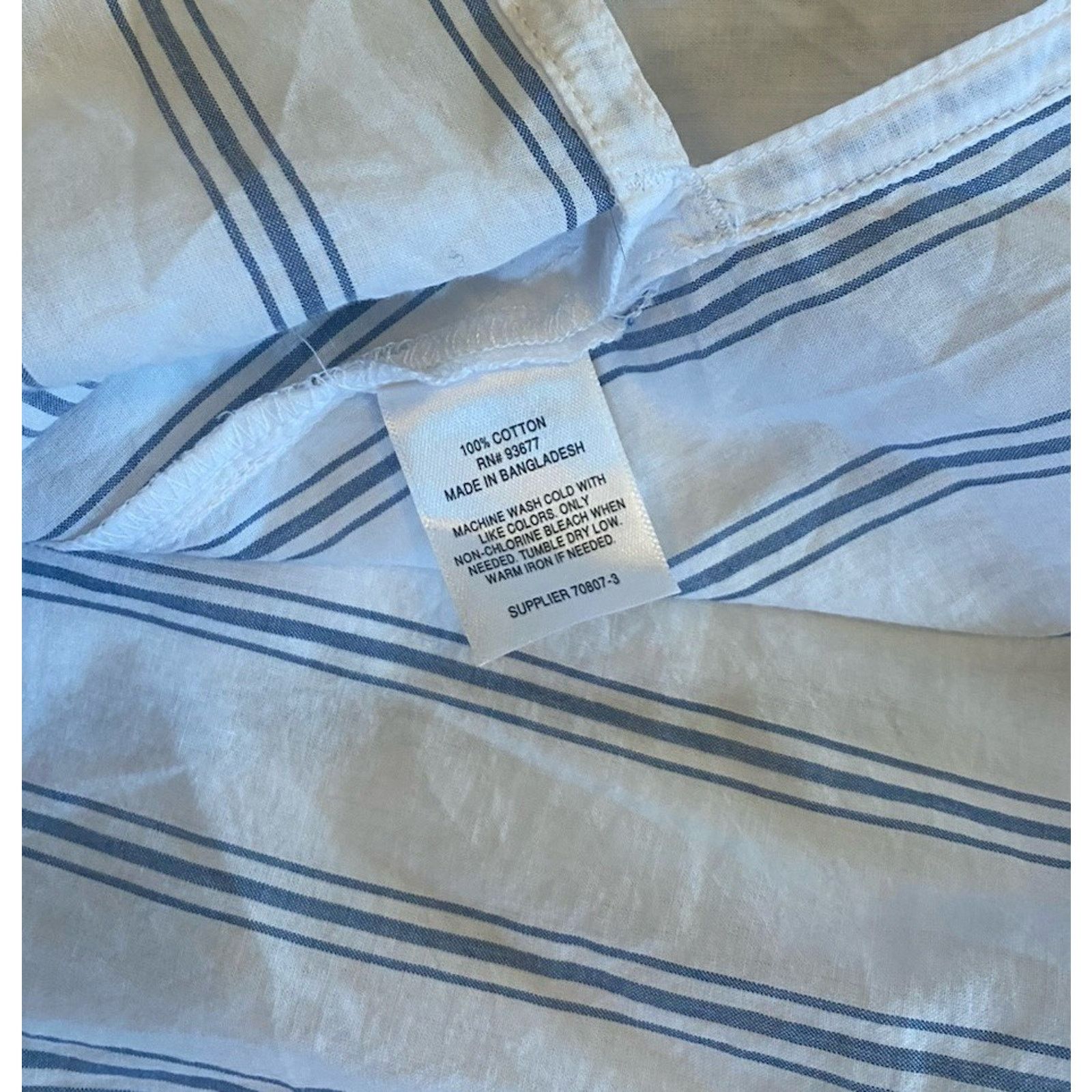 St. Johns Bay NWT St Johns Bay Button Up Stripe Shirt Womens XXLT Blue Size XXL / US 16-18 / IT 52-54 - 9 Thumbnail