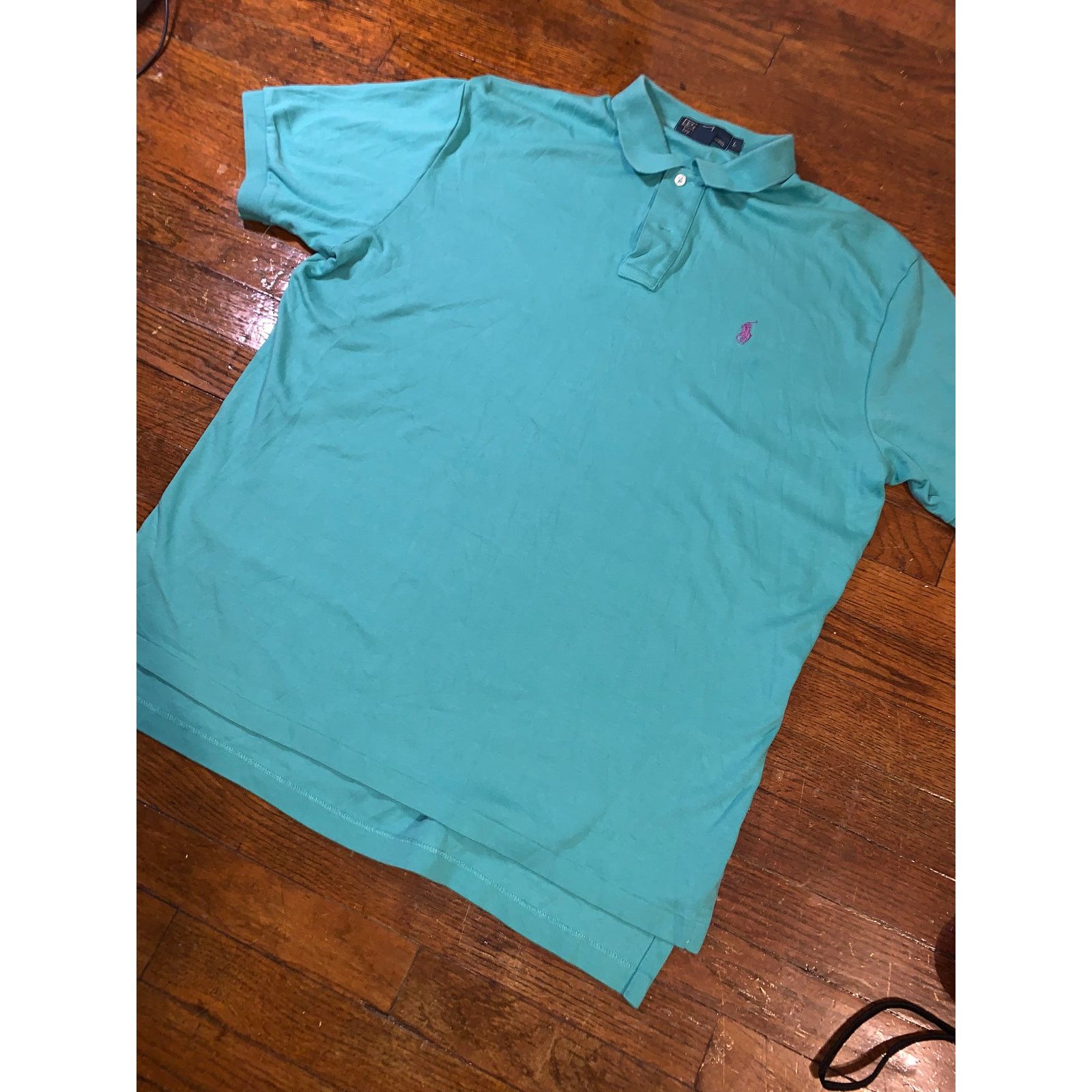 Polo Ralph Lauren Polo Ralph Lauren Teal Polo Shirt L Pink Pony Short Sleeve Size US L / EU 52-54 / 3 - 3 Thumbnail