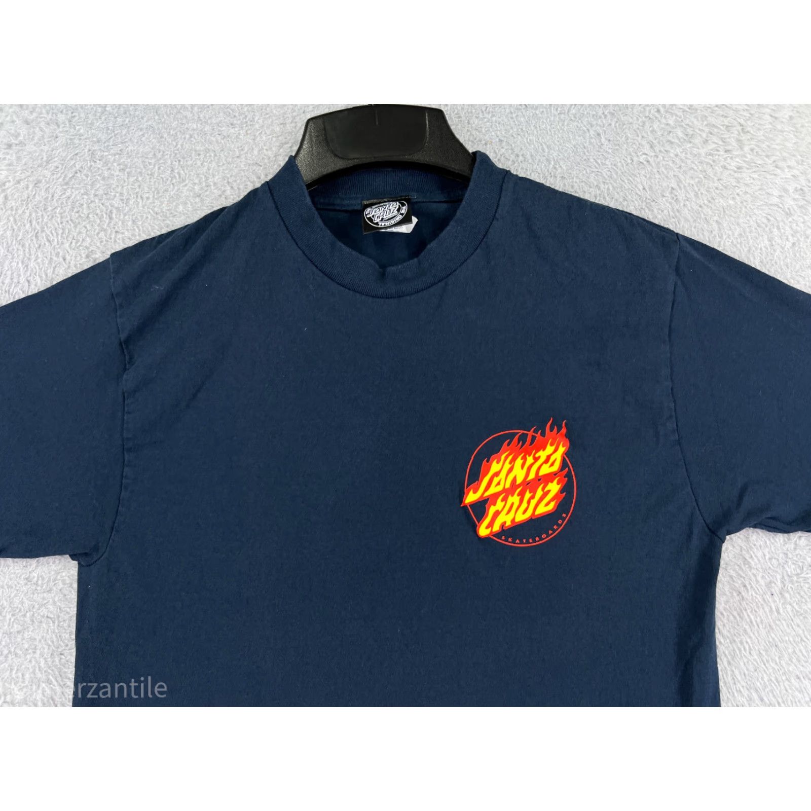 Vintage Santa Cruz Mens Shirt Small Blue Logo Short Sleeve Skate Surfing Shirt Size US S / EU 44-46 / 1 - 5 Thumbnail