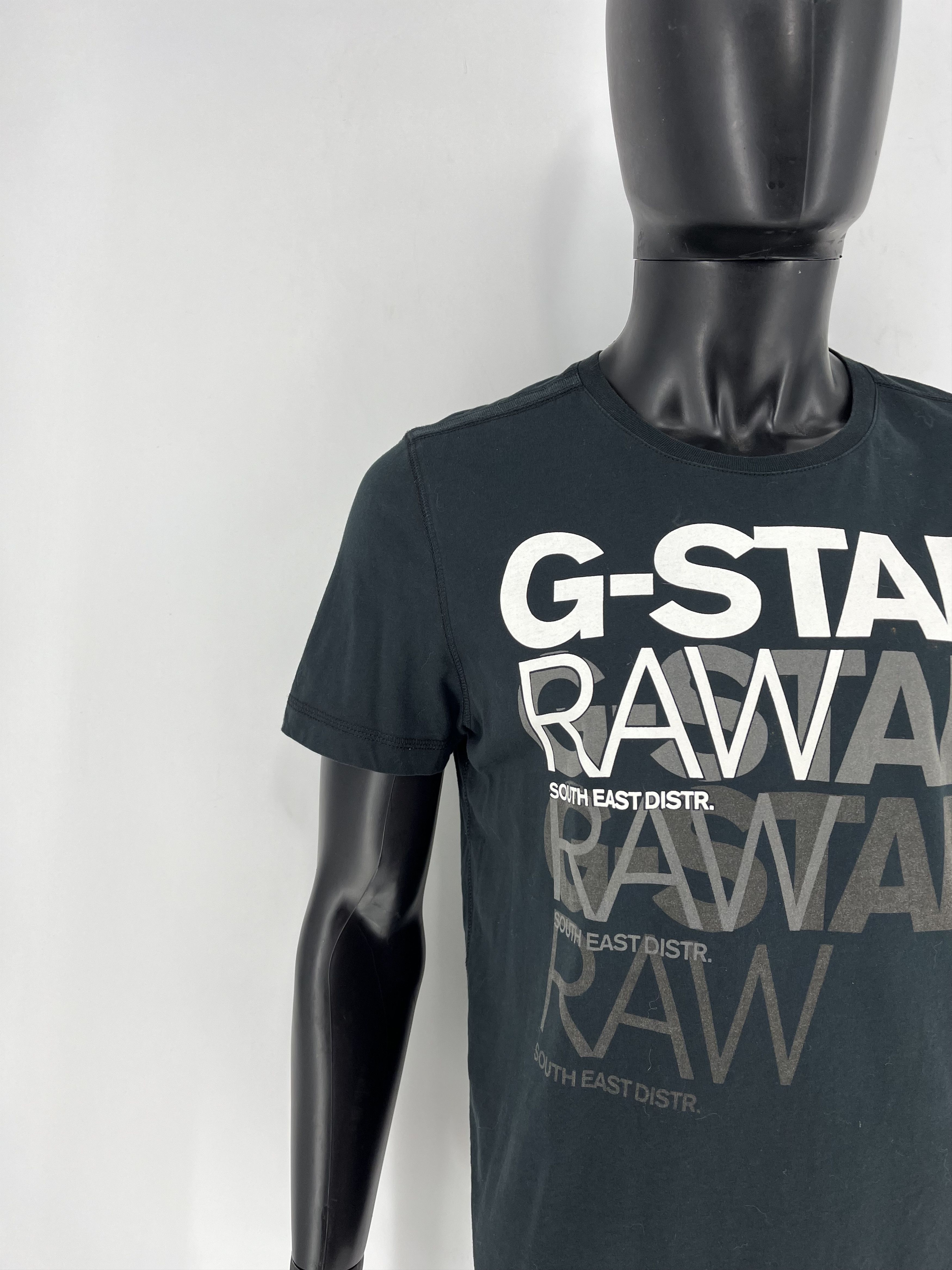G-Star Vintage G-Star Raw T-Shirt Black Big Centre Logo Size m Size US M / EU 48-50 / 2 - 6 Thumbnail