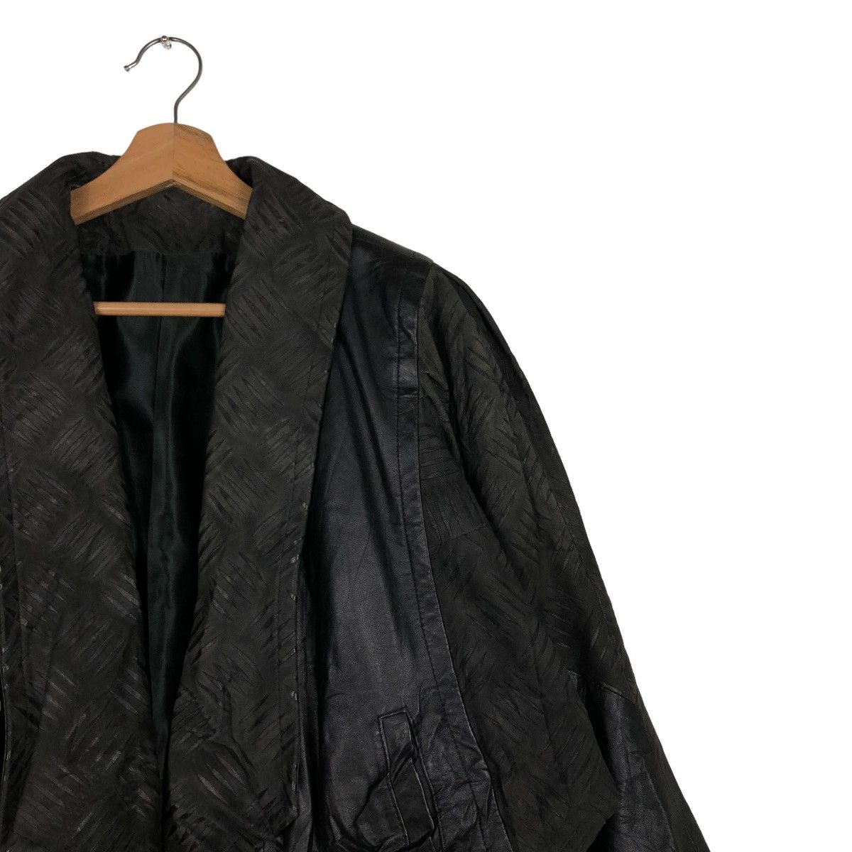 Vintage 🔥VINTAGE BIKER LEATHER JACKET SKIN-FITS ISSEY MIYAKE Size US M / EU 48-50 / 2 - 8 Thumbnail