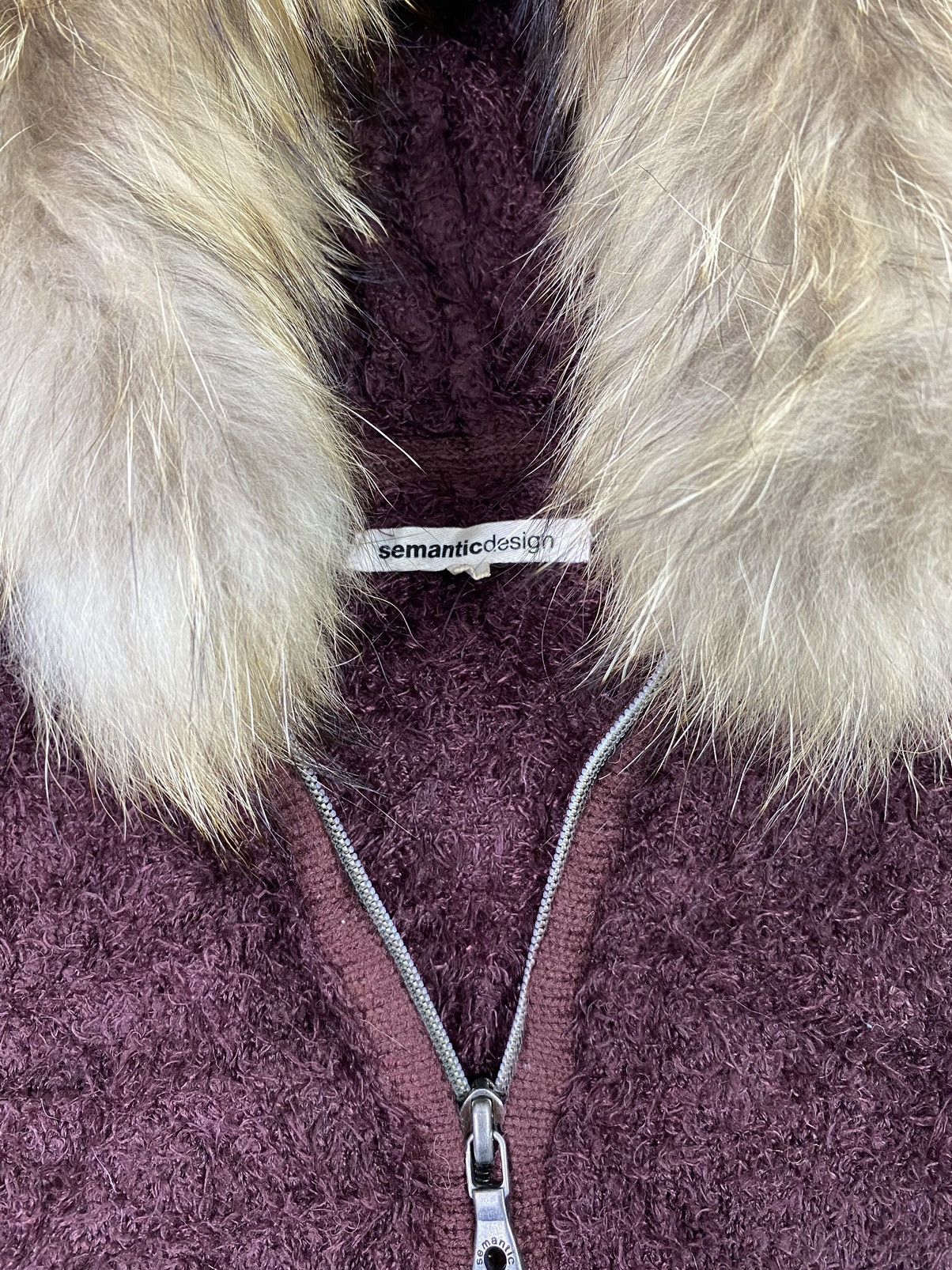 Le Grande Bleu (L.G.B.) Faux fur hoodie mohair semantic design style Size US M / EU 48-50 / 2 - 4 Thumbnail