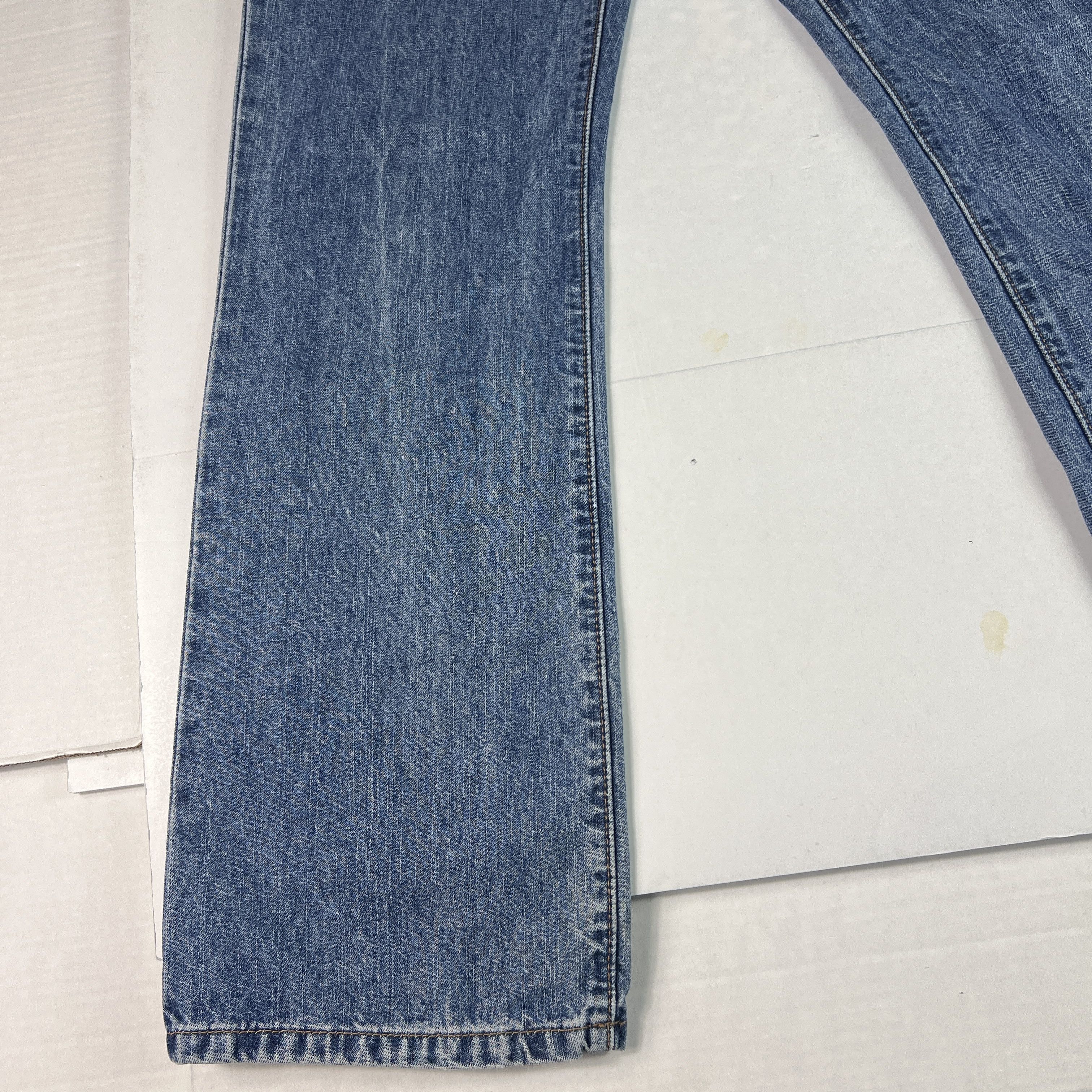 Calvin Klein VTG Calvin Klein Jeans Mid Rise Boot Cut Blue Faded Denim Size 32" / US 10 / IT 46 - 6 Thumbnail