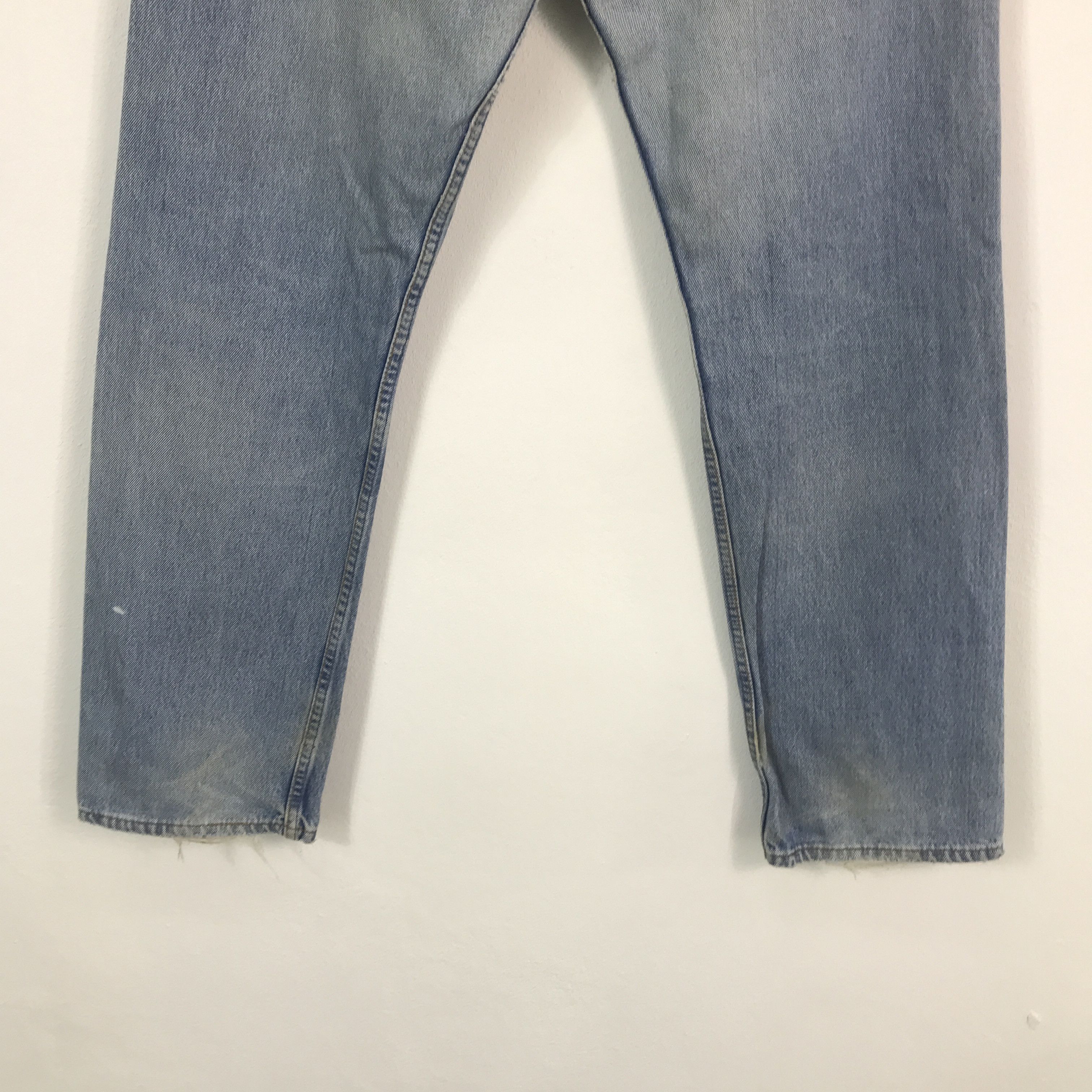 Levi's Vintage Clothing × Vintage Vtg Levi's 501 distressed patchwork denim jeans pants Size US 32 / EU 48 - 6 Thumbnail