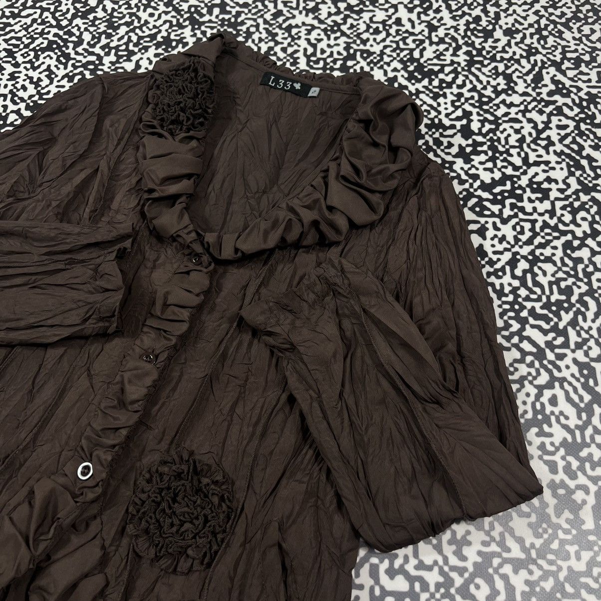 Japanese Brand Vintage Y2K L33 Ruffled Boho Japanese Style Blouses Shirt Size XL / US 12-14 / IT 48-50 - 7 Thumbnail