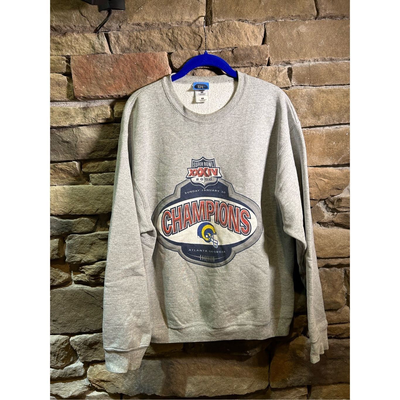 Vintage Men’s M - Y2K St Louis Rams Grey White Sweatshirt Crewneck F Size US M / EU 48-50 / 2 - 1 Thumbnail