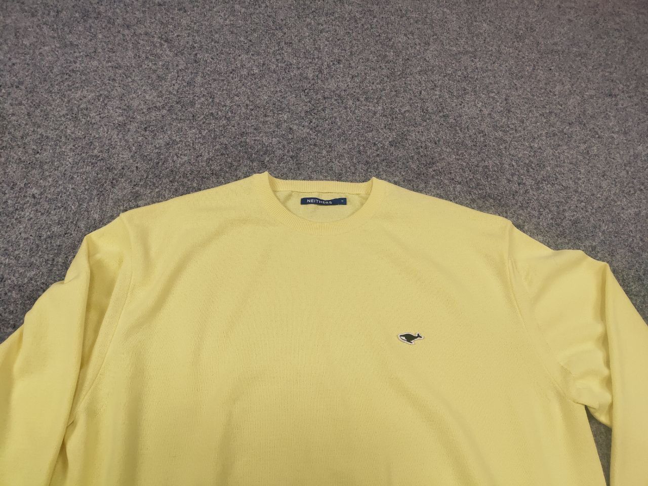 Japanese Brand Neithers Japan Design lemon Yellow Crew neck Jumper logo Size US XL / EU 56 / 4 - 3 Thumbnail