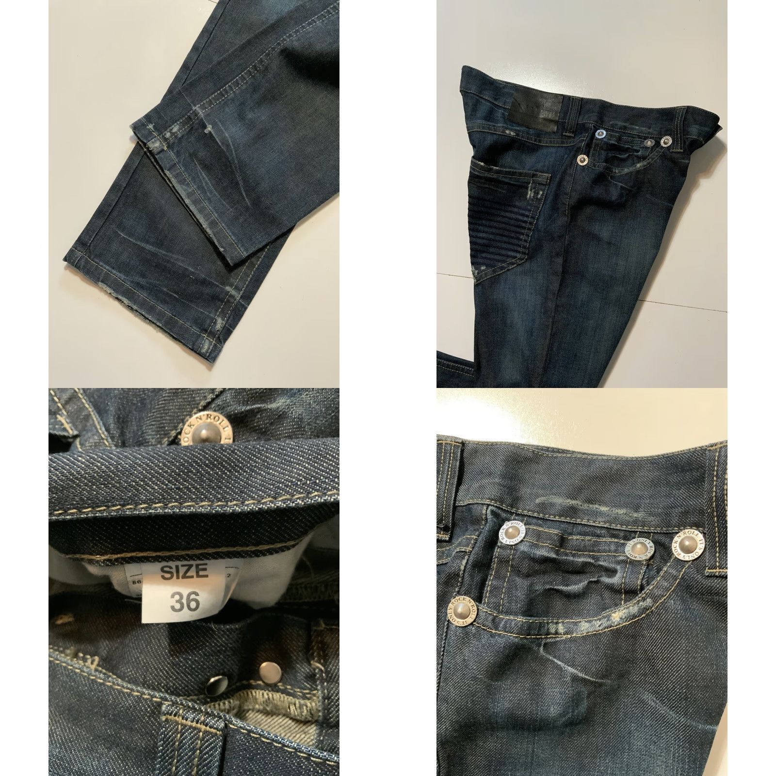 John Richmond VINTAGE John Richmond Jeans Button Fly Rock N Roll Denim Sz. 36 Men Blue 36 Inseam Rock Theme 90s Mens Size US 36 / EU 52 - 8 Thumbnail