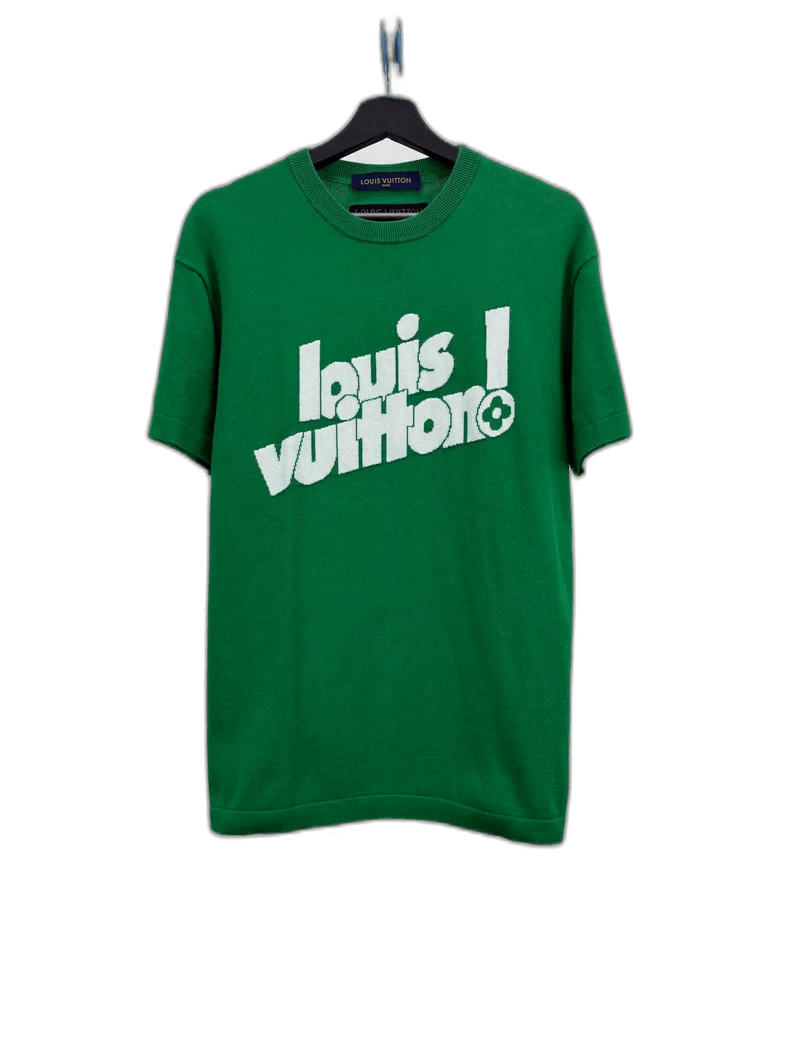Louis Vuitton Green Knit Logo Short Sleeve-yf