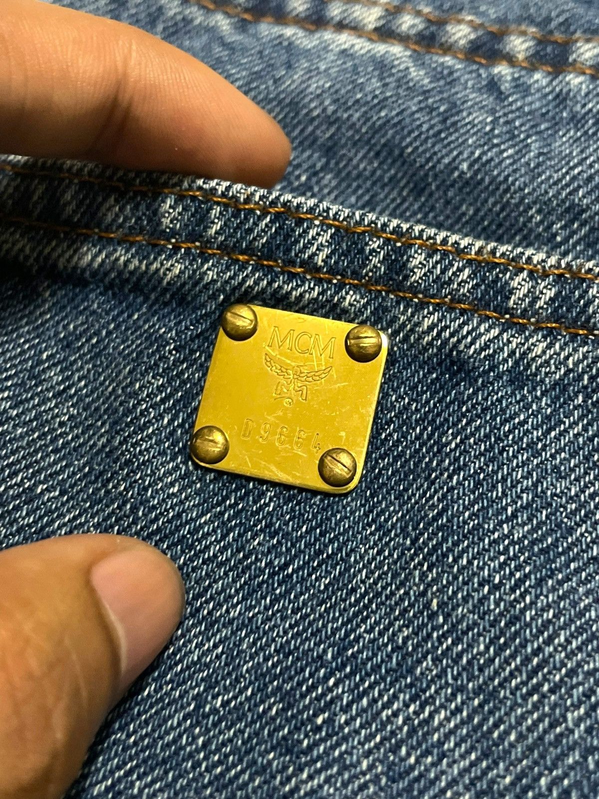 MCM MCM Embroidery Logo High Waist Gold Plate Button Blue Jeans Size 28" / US 6 / IT 42 - 12 Thumbnail
