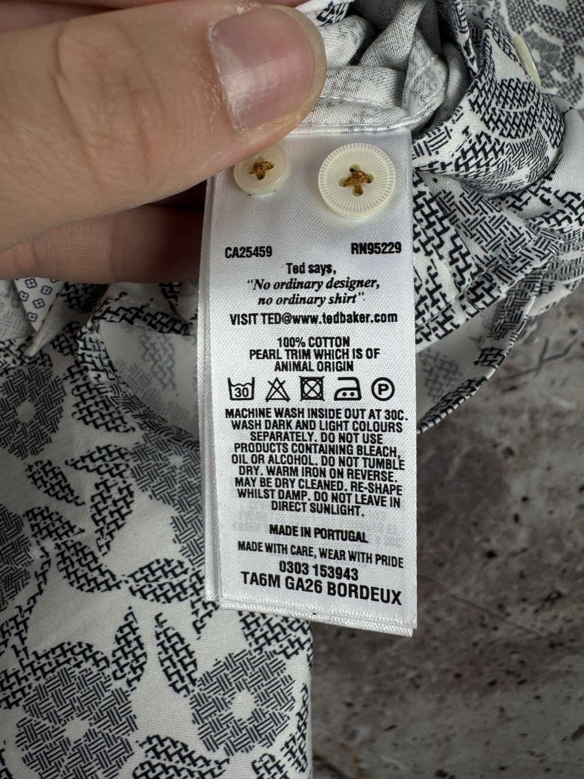 Ted Baker Men’s Ted Baker London Shirt Button Up Size 4 Size US L / EU 52-54 / 3 - 8 Thumbnail