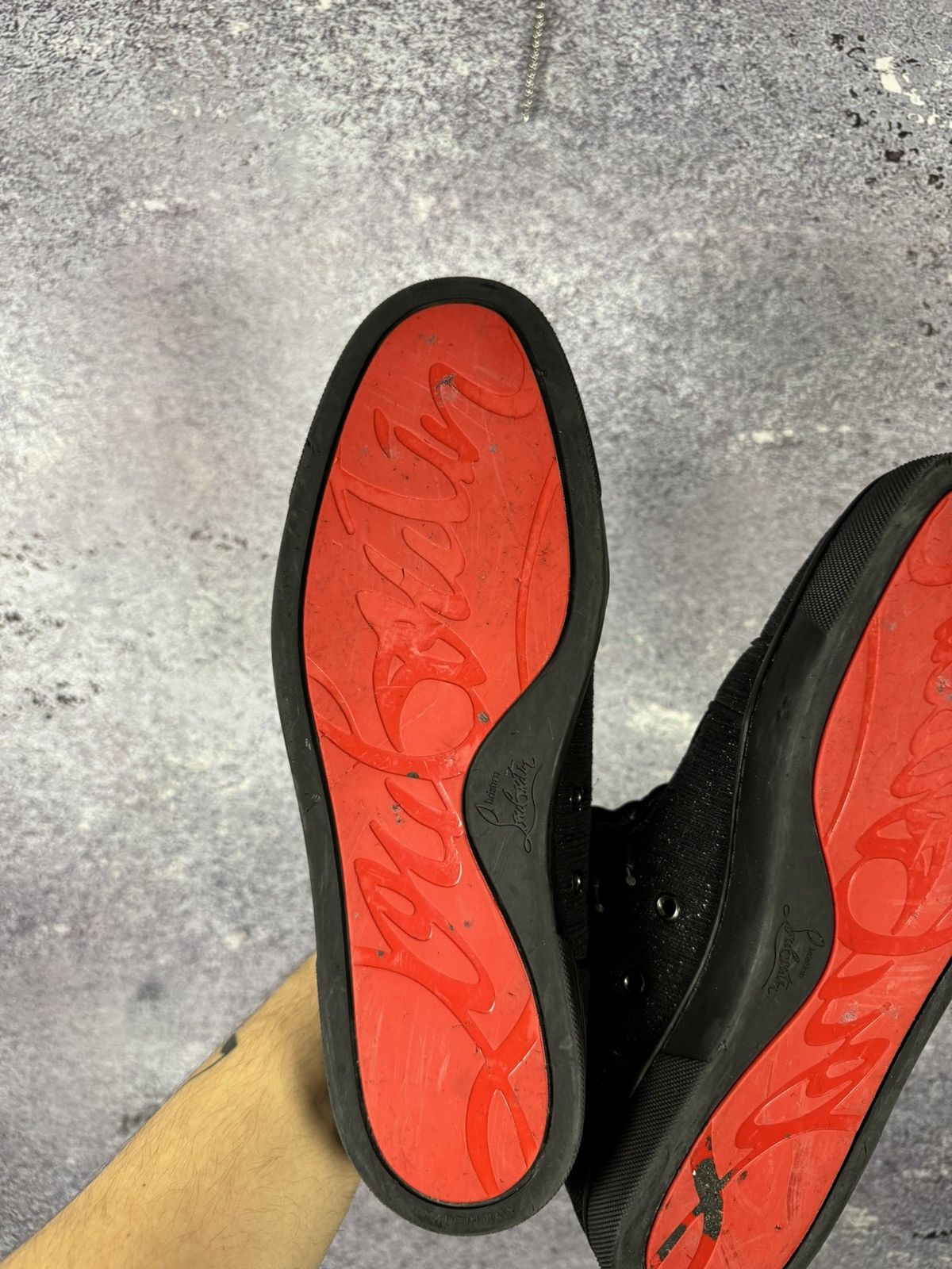 Christian Louboutin Christian Louboutin 43 1/2 sneaker sneakers high top black Size US 10.5 / EU 43-44 - 7 Thumbnail