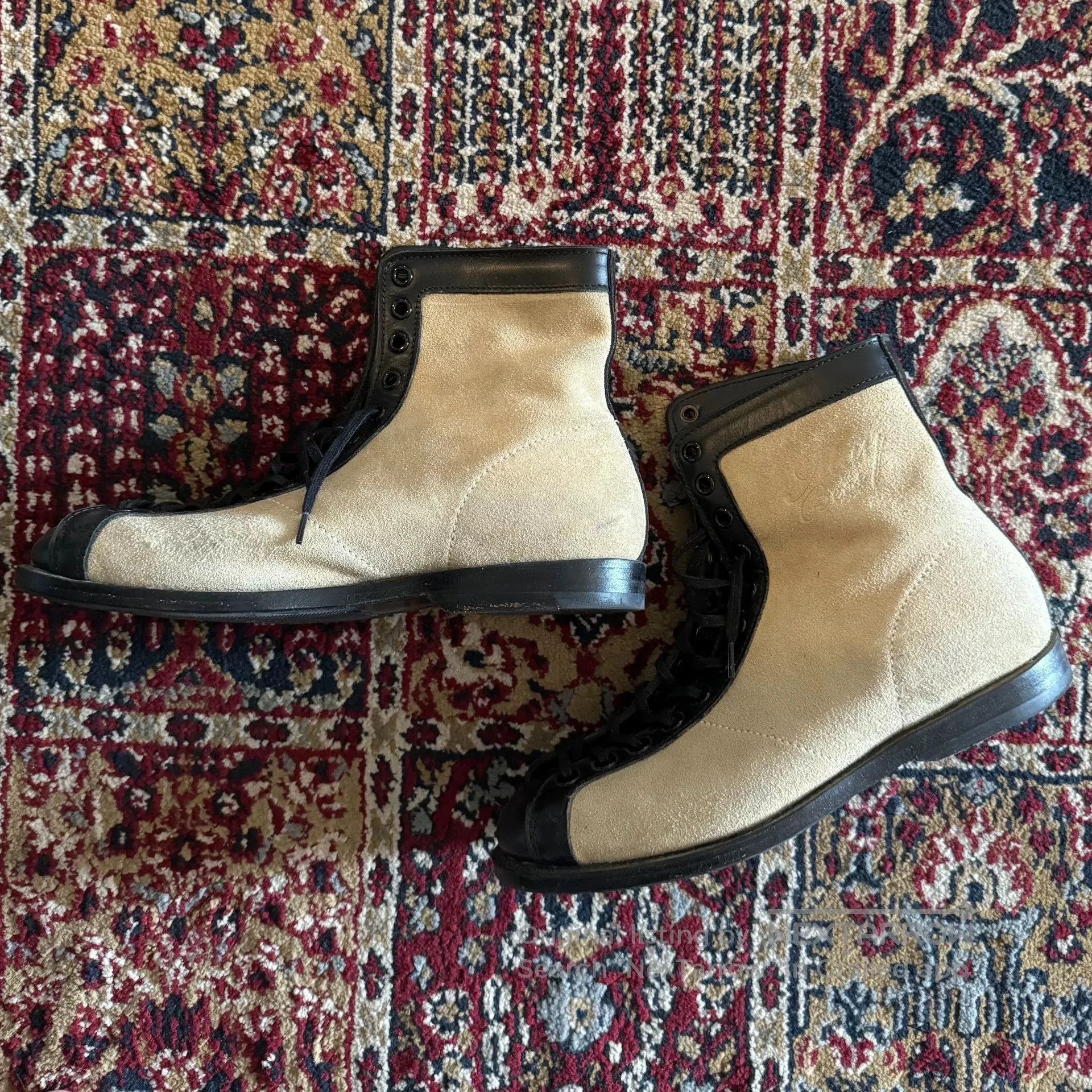 Vintage Goodyear Suede Retro Motorcycle Boots. Size US 6 / IT 36 - 2 Thumbnail