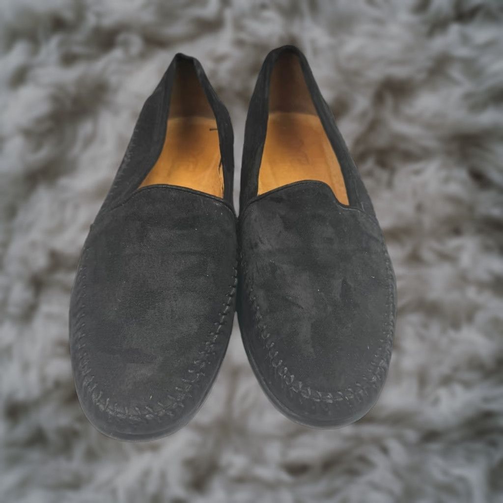 VINTAGE Mario Campatelli Suede Leather Loafer Black Italy  display picture 1
