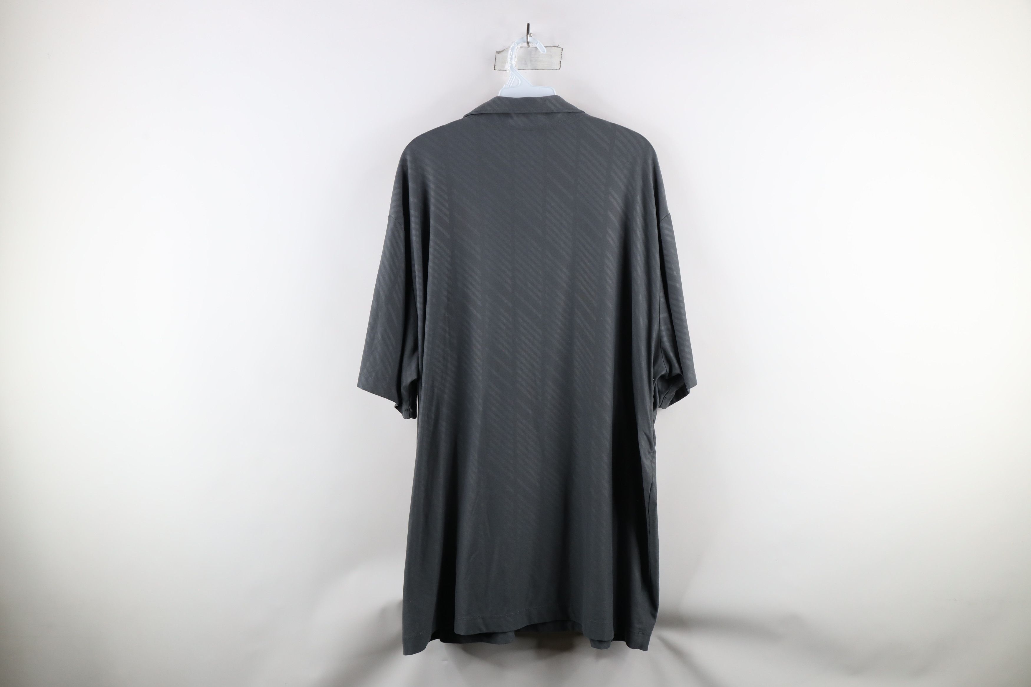 Nike × Vintage Nike Golf of Toledo Crest Striped Collared Polo Shirt Gray Size US XXL / EU 58 / 5 - 9 Thumbnail