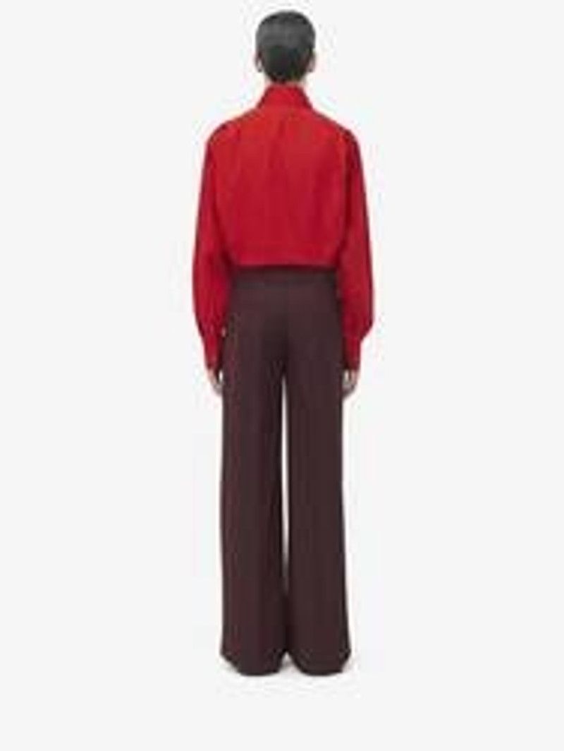 Alexander McQueen o1srvl11e0226 Low Rise Tailored Trousers In Bordeaux Size US 36 / EU 52 - 4 Thumbnail