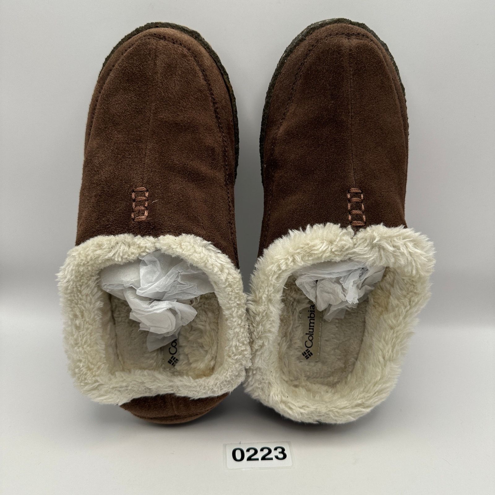 Columbia COLUMBIA Men's 7 Brown Sherpa Fur Clog Suede Size US 7 / EU 40 - 4 Thumbnail