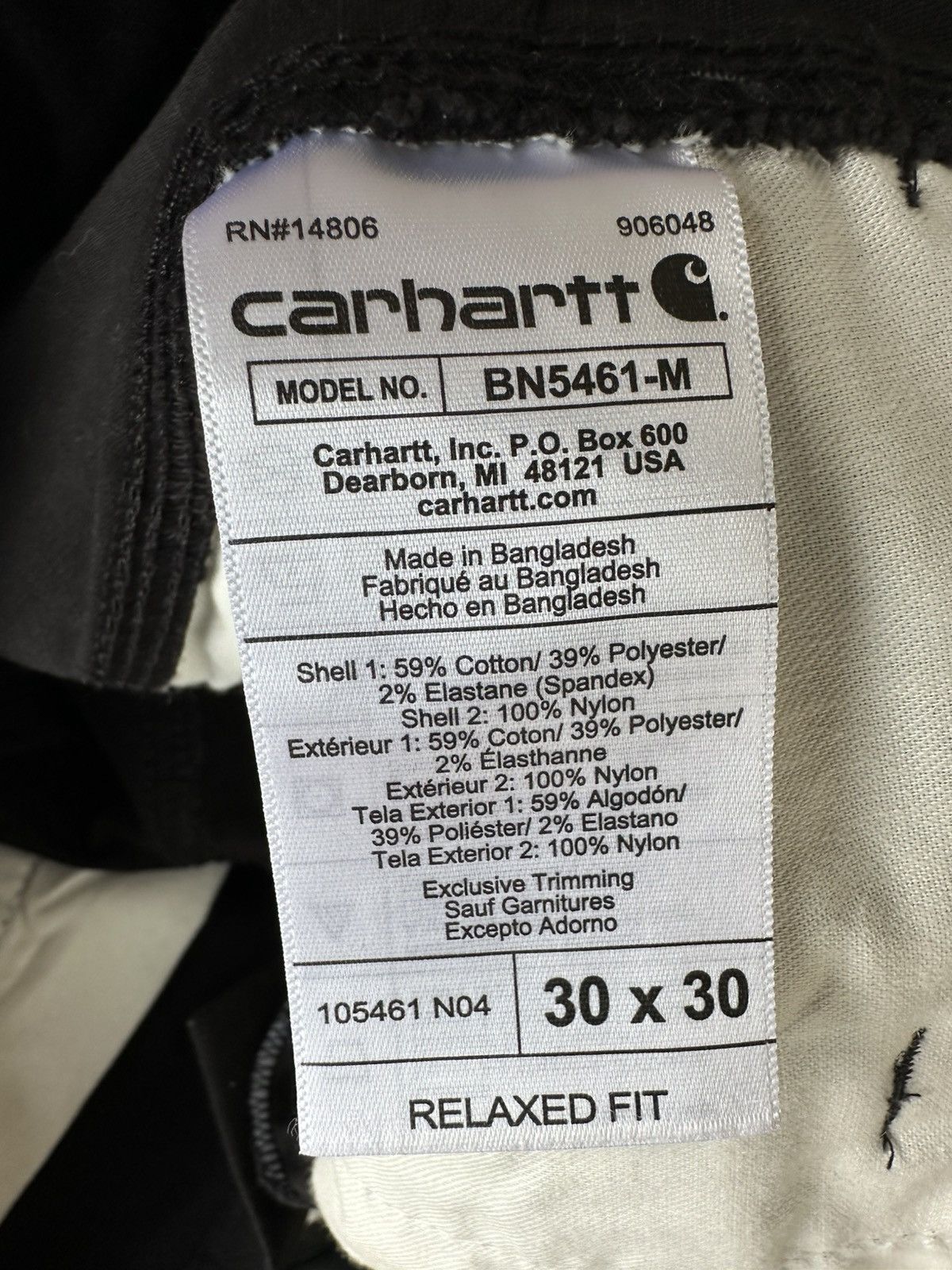 Carhartt Carhartt Black Cargo Work Pants Size US 30 / EU 46 - 7 Thumbnail