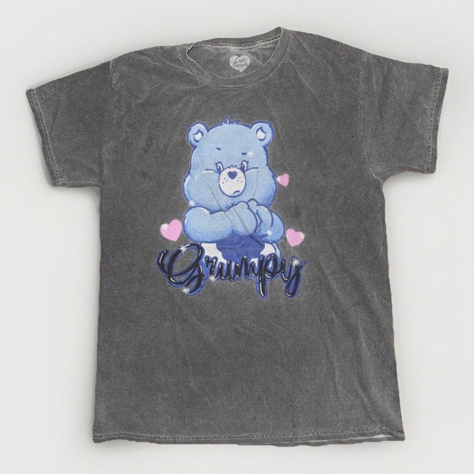 Band Tees × Vintage Vintage Care Bears Grumpy Bear Graphic T-Shirt Gray S 18x26 Size US S / EU 44-46 / 1 - 1 Thumbnail