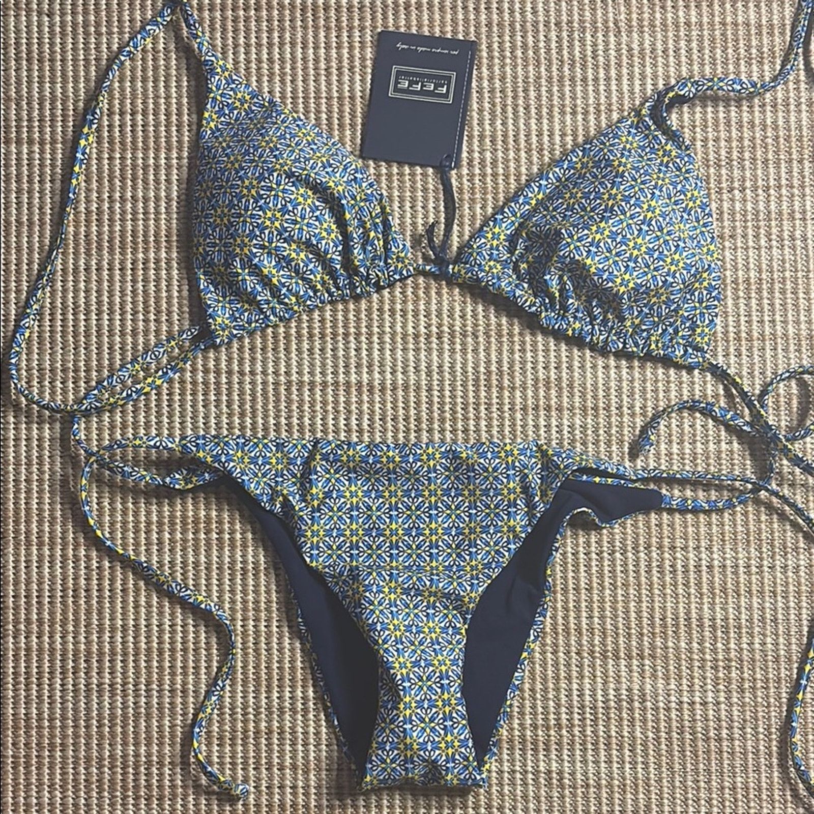 Other NWT Fefe Blue Floral Bikini Set Size S Size ONE SIZE - 9 Thumbnail