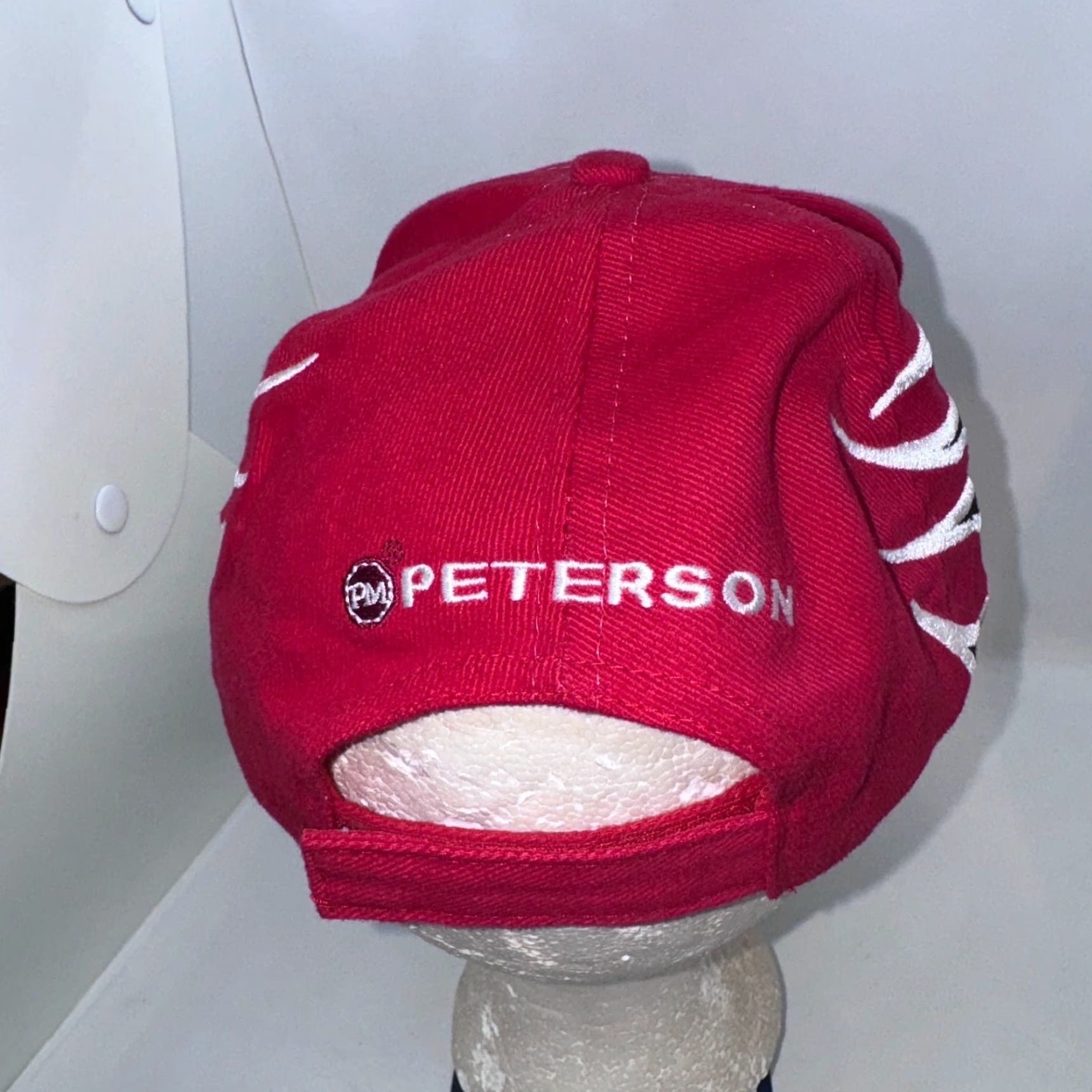 Vintage VINTAGE Peterson Piranha LED Lights Shark Tooth Strapback Hat Red Black Flame Cap Baseball Cap Men Adjustable Canvas Cotton 90s Size ONE SIZE - 3 Thumbnail