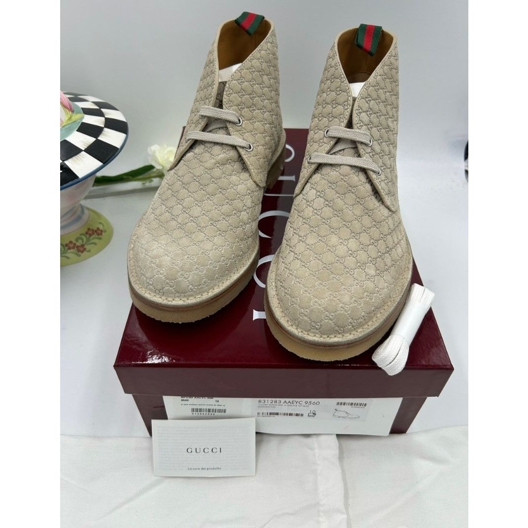 Men’s Gucci GG embossed desert boot size 10 made in Italy Gucci | Shoes | Mens Gucci Gg Embossed Desert Boot Size Made  main image 2