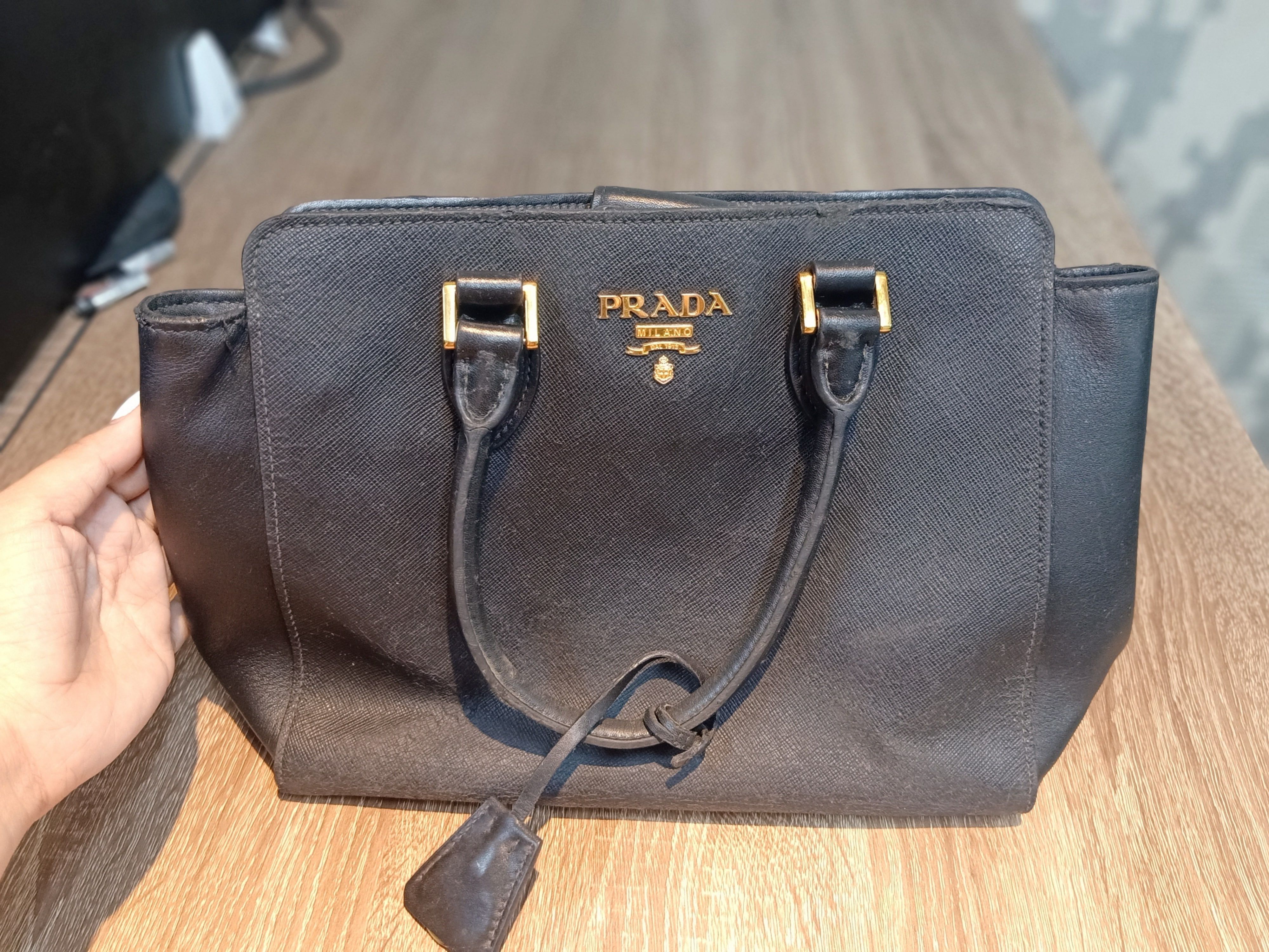 Prada Prada Saffiano Leather Bag Size ONE SIZE - 1 Thumbnail