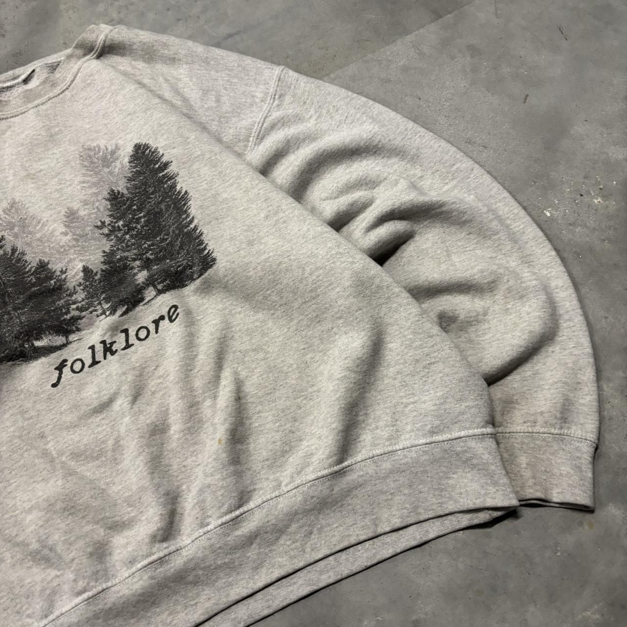 Japanese Brand × Vintage Crazy Taylor Swift Folklore Album Black & Grey Crewneck! Size US L / EU 52-54 / 3 - 4 Thumbnail