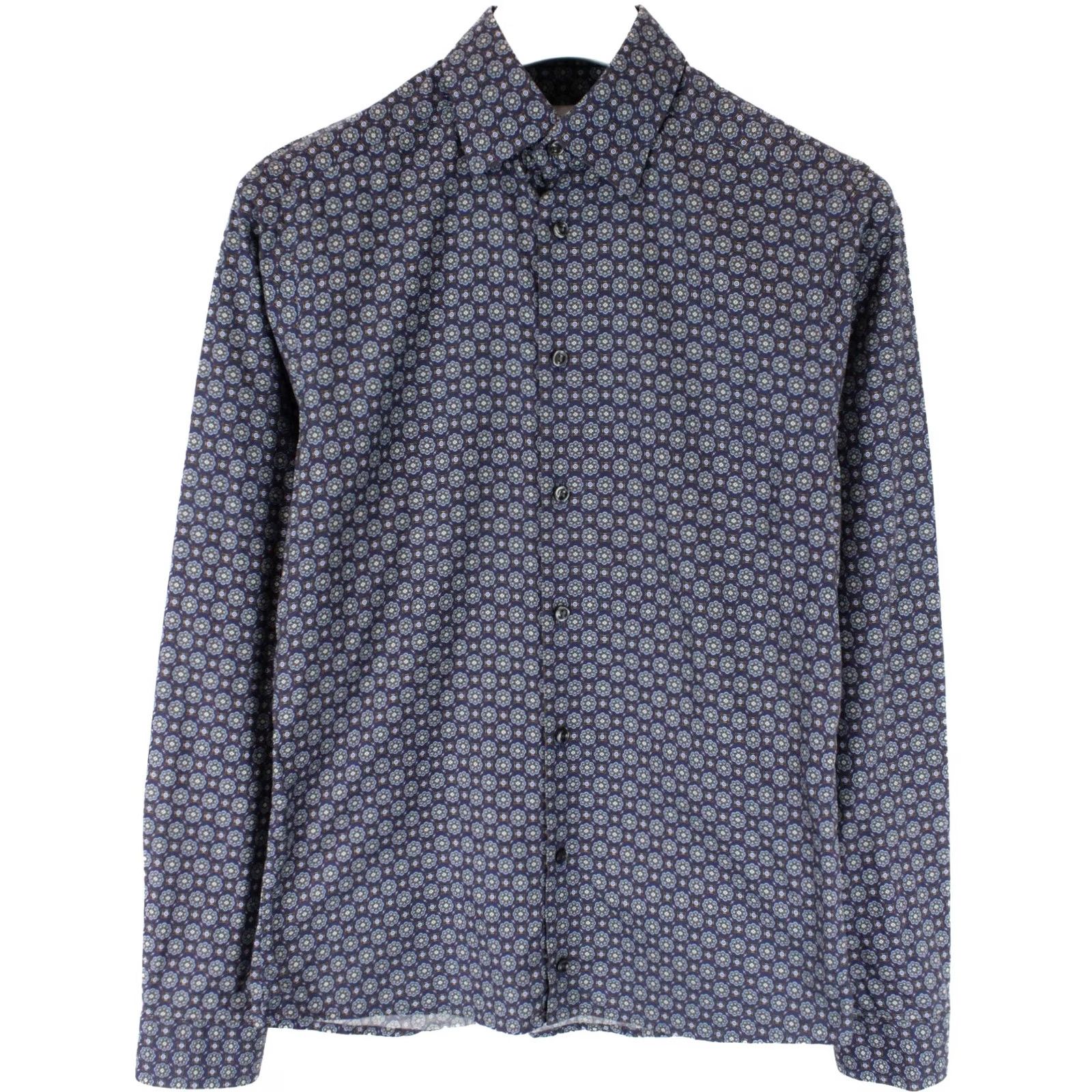 Eton Eton Super Slim Shirt Men's SMALL Button Up Patterned Spread Collar Size US S / EU 44-46 / 1 - 2 Thumbnail