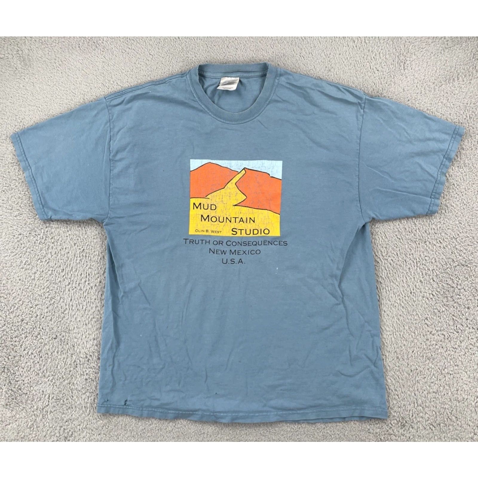 Port & Company VINTAGE Port & Company XL Blue T Shirt Crew Neck Short Sleeve Men 90s Art Size US XL / EU 56 / 4 - 2 Thumbnail