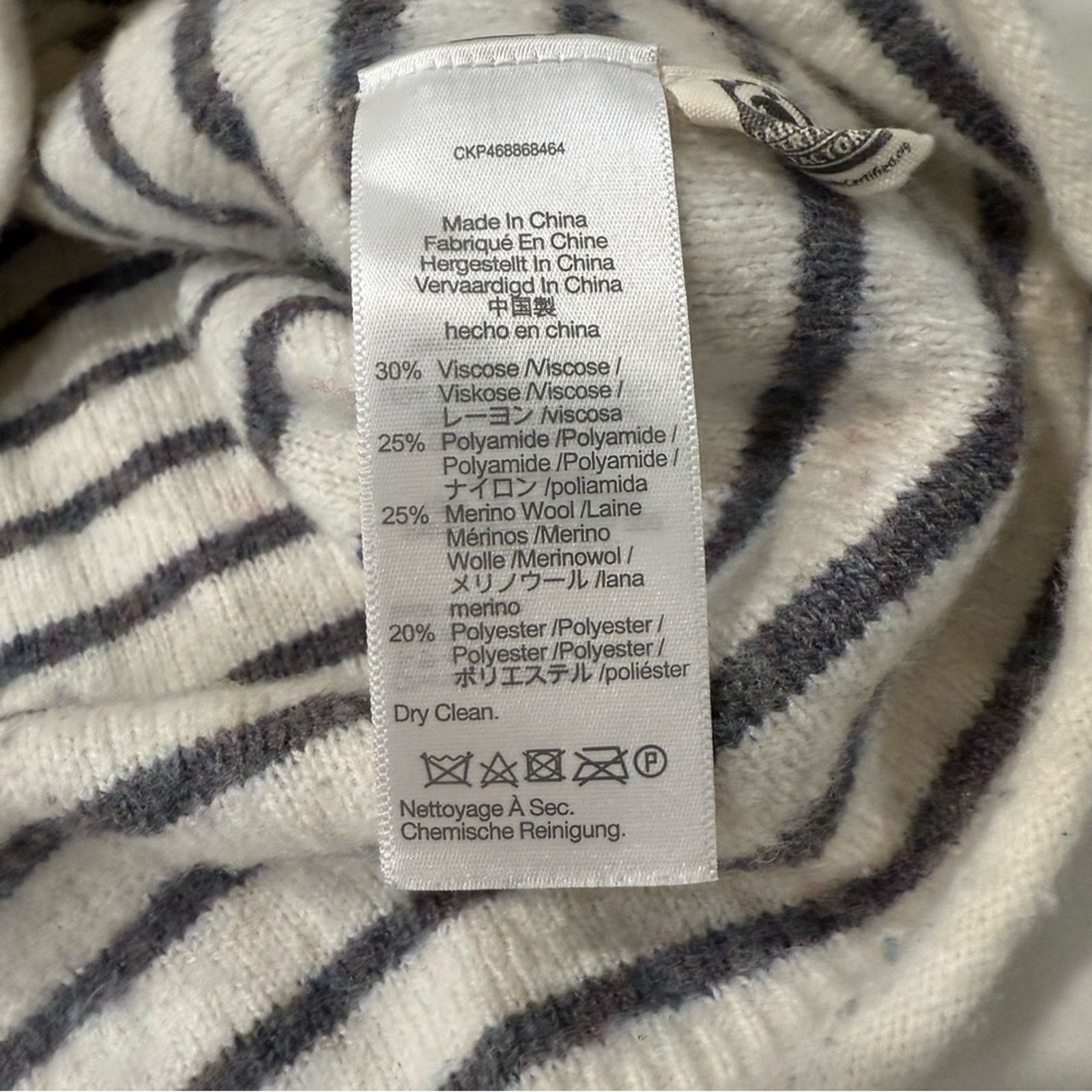Madewell Madewell Stripe-Play Mockneck Wool Blend Sweater Women Small Size S / US 4 / IT 40 - 10 Thumbnail