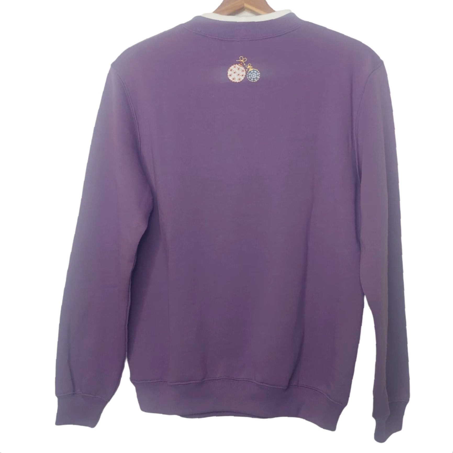 Vintage VINTAGE Baxter Wells Christmas Sweatshirt Purple Small Grandma Bow Pullover Crew Neck Long Sleeve Size S / US 4 / IT 40 - 4 Thumbnail