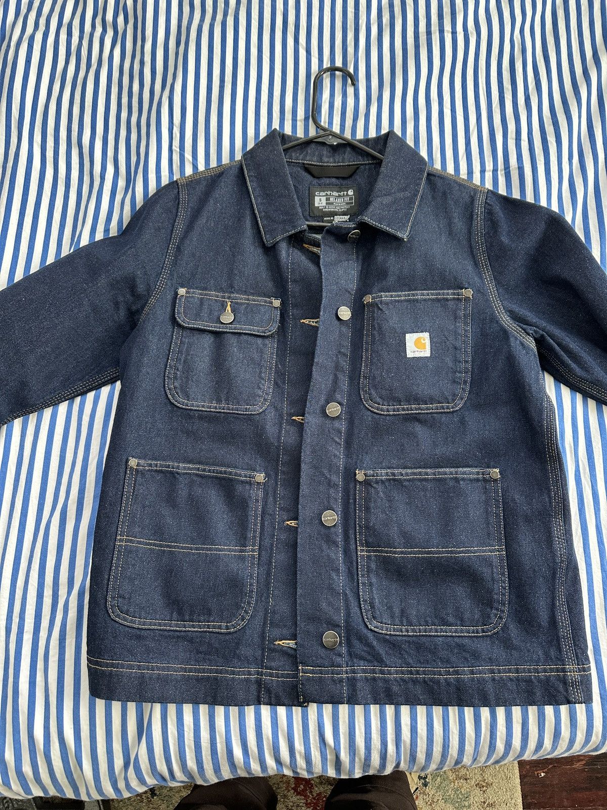 Carhartt Carhartt Denim Chore Jacket Size US S / EU 44-46 / 1 - 1 Thumbnail