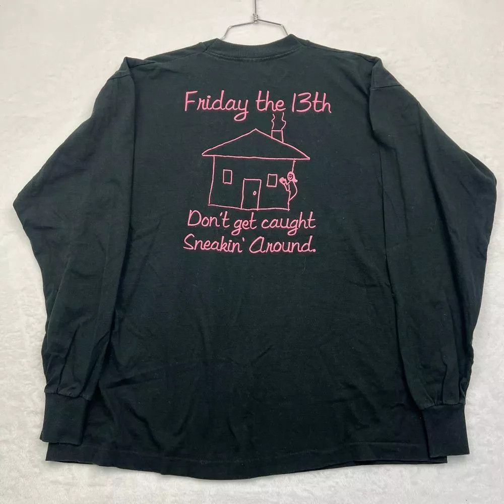 Fruit Of The Loom Friday the 13th Shirt Men XL Black Fruit of the Loom Cotton Size US XL / EU 56 / 4 - 1 Thumbnail