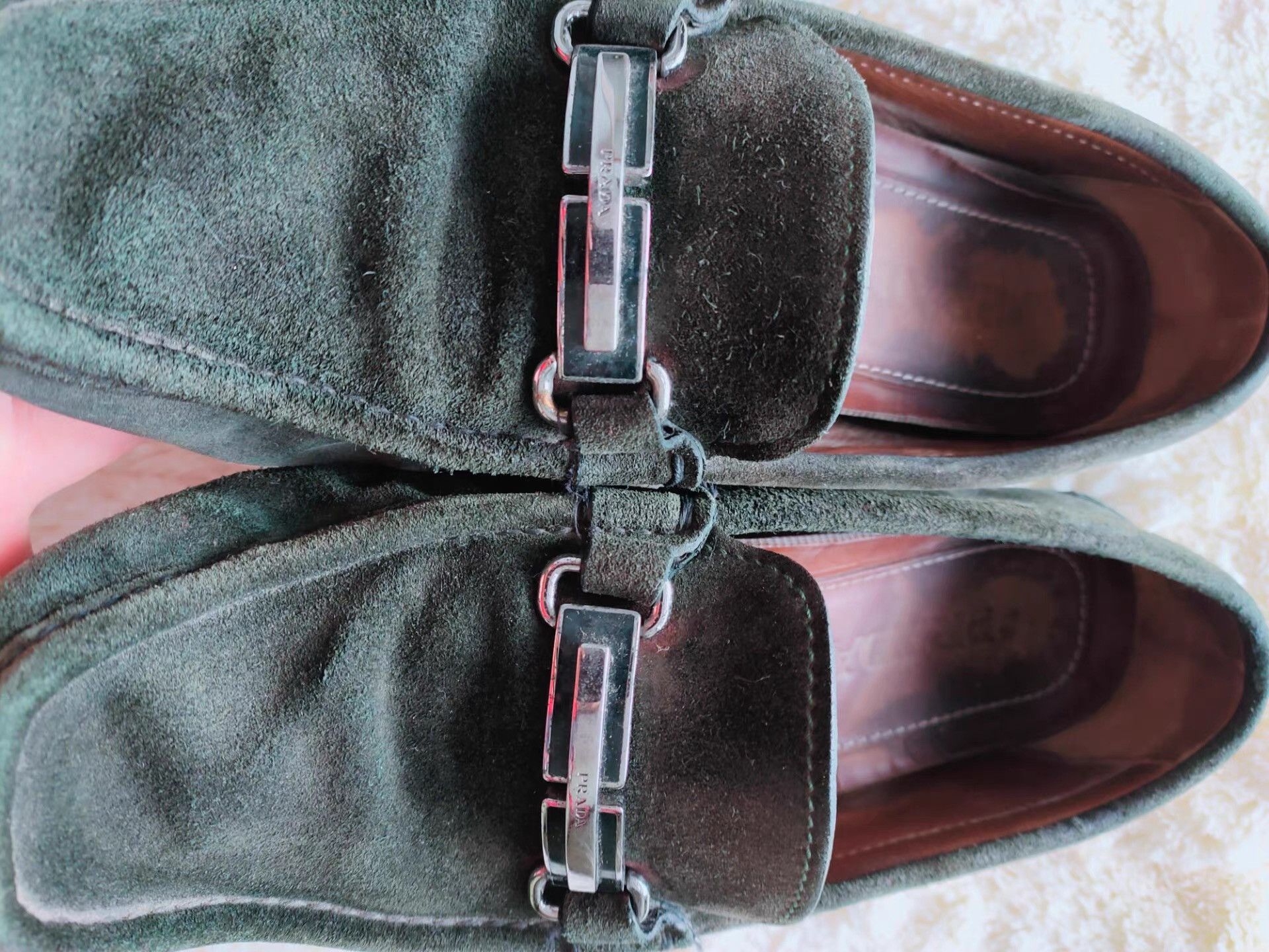 Prada PRADA Men's Authentic Suede Leather Dress Shoes K29 Size US 8 / EU 41 - 7 Thumbnail