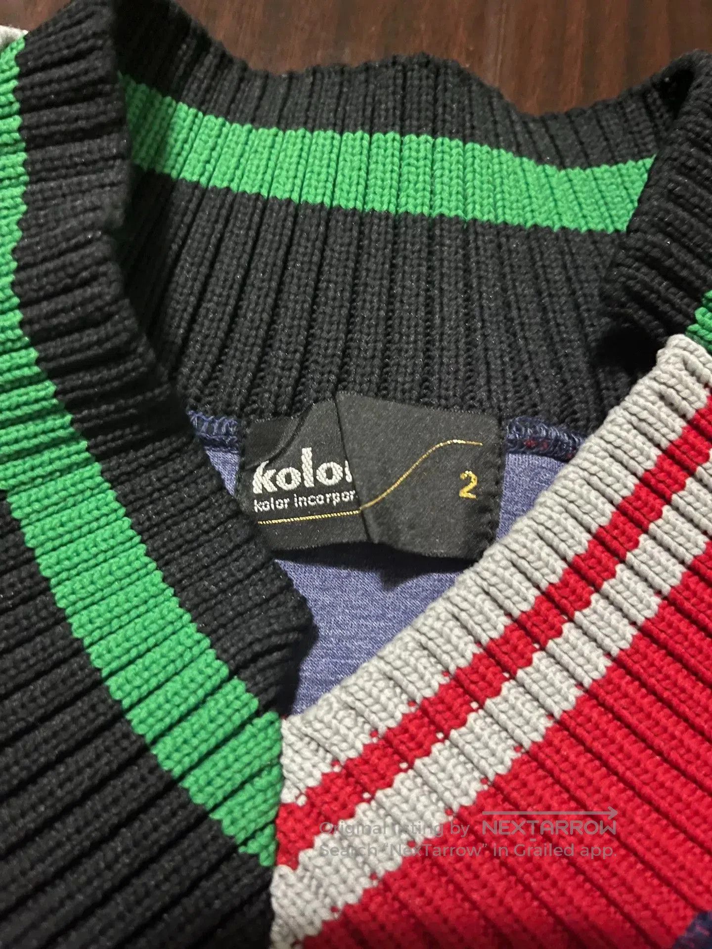 Sacai Kolor Irregular Knit Collar Space Cotton Sweatshirt. Size US M / EU 48-50 / 2 - 3 Thumbnail