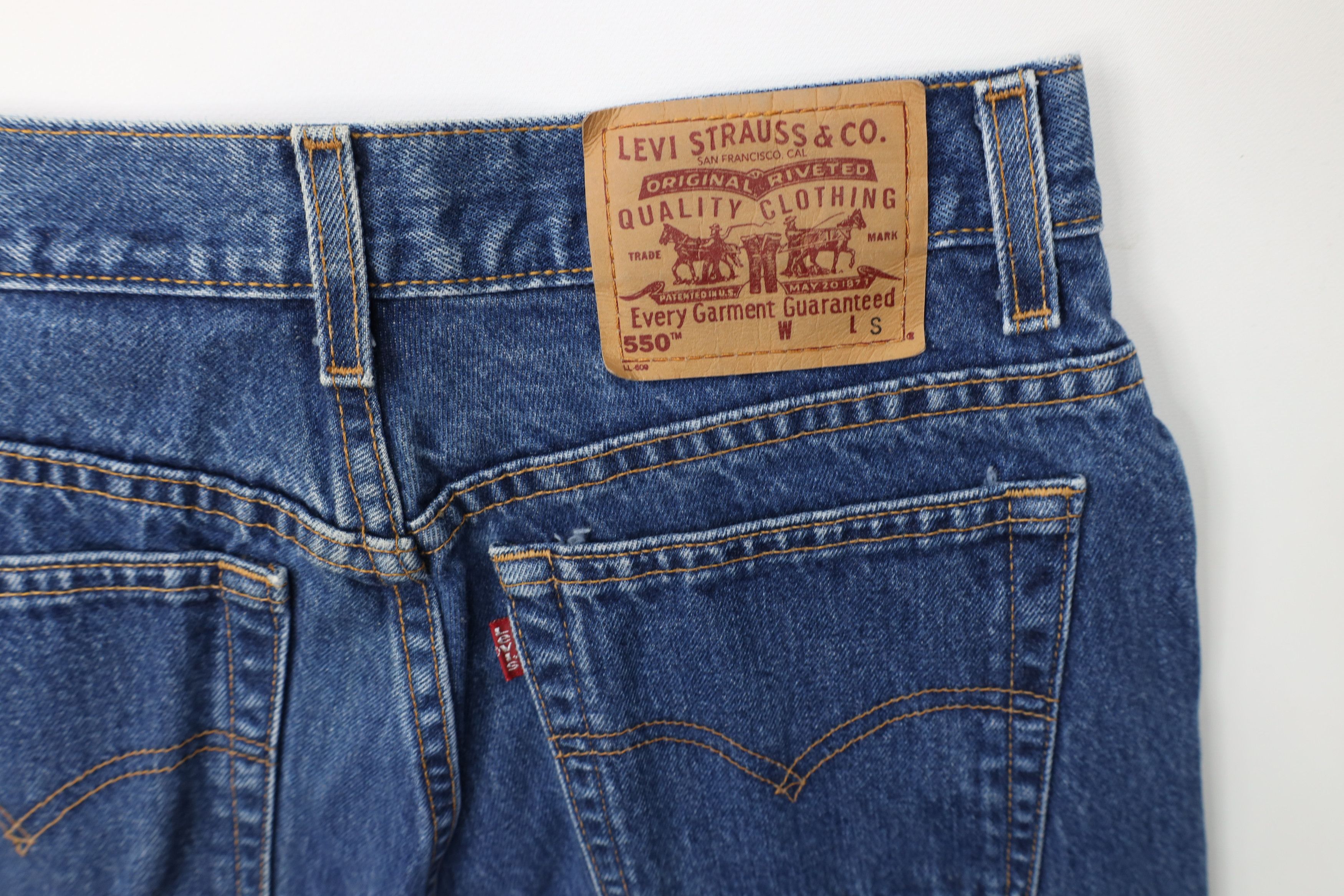 Levi's Vintage Y2K 2000 Levis 550 Fit Tapered Leg Denim Jeans Size 34" / US 12 / IT 48 - 12 Thumbnail