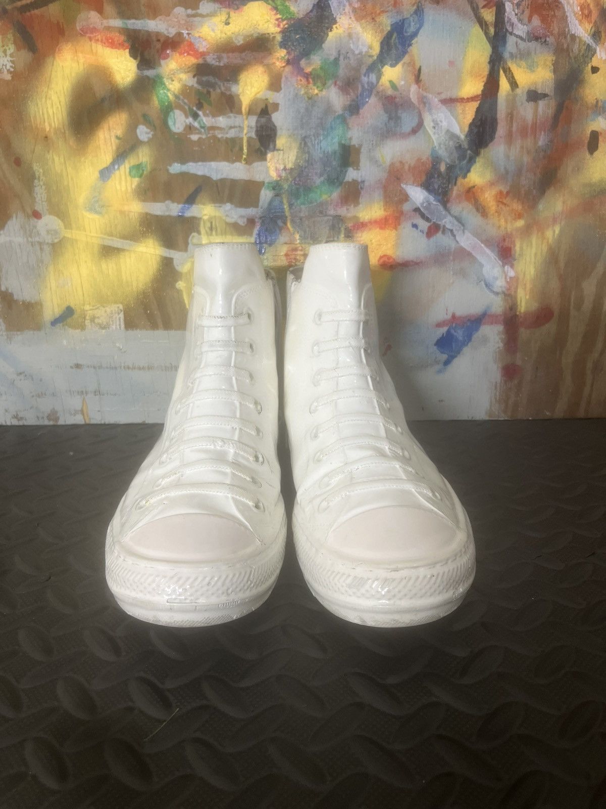 Maison Margiela Maison Margiela Stereotype White Rubberized Sneaker Size US 11.5 / EU 44-45 - 2 Thumbnail