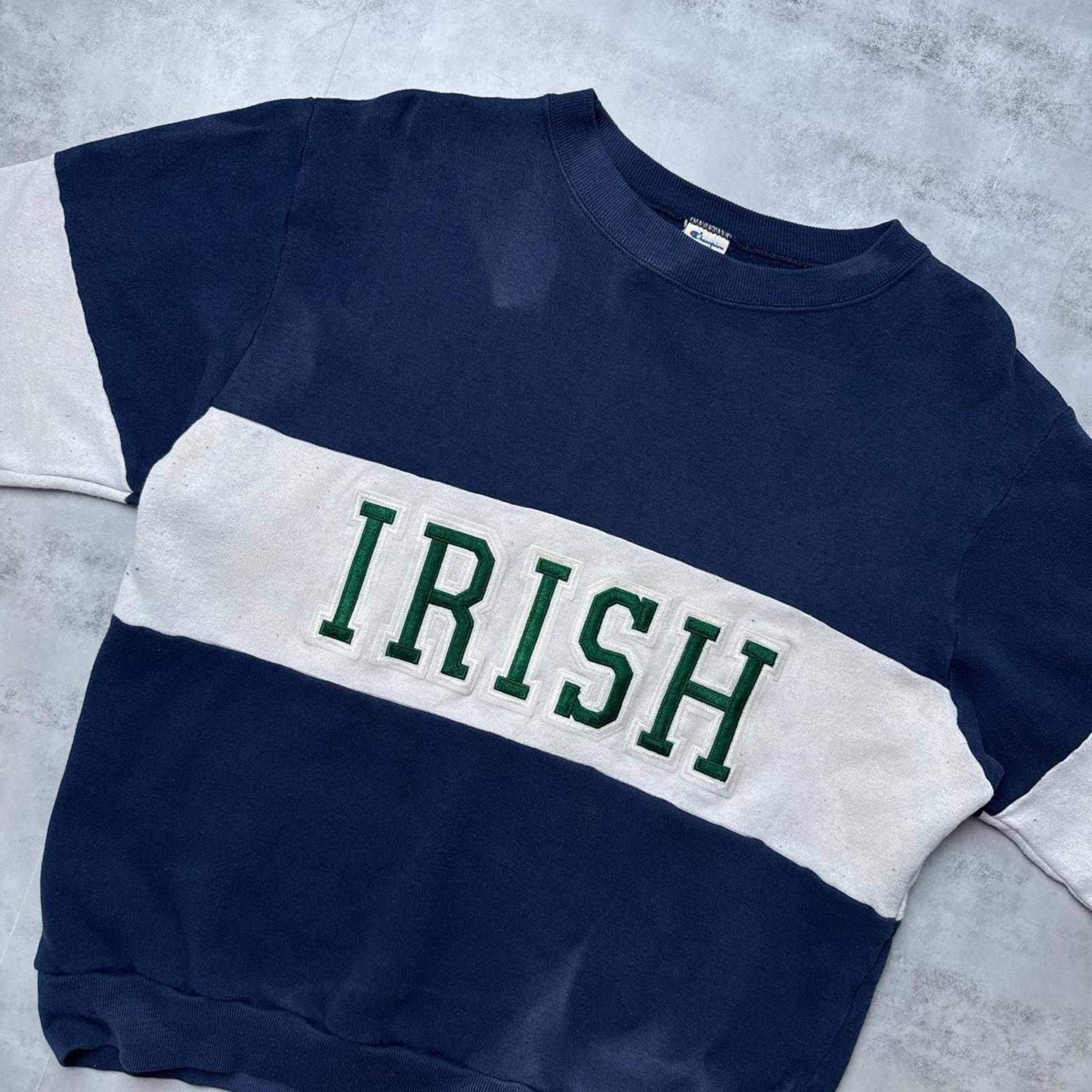 Champion 80s Notre Dame Vintage Champion 00s distressed sweatshirt Size US XL / EU 56 / 4 - 2 Thumbnail