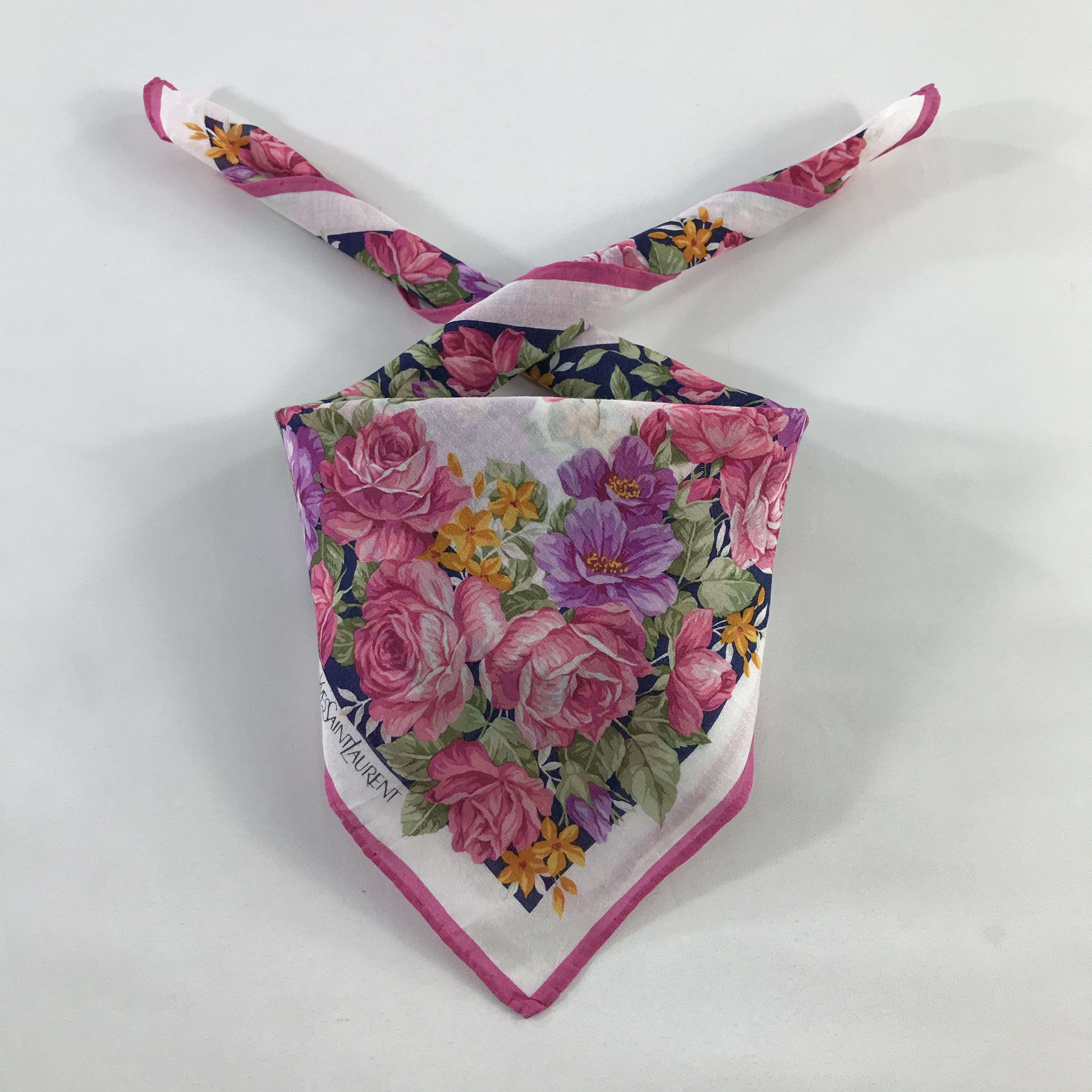 Vintage × Yves Saint Laurent Yves Saint Laurent Bandana / Handkerchief /Neckerchief -S621 Size ONE SIZE - 3 Thumbnail