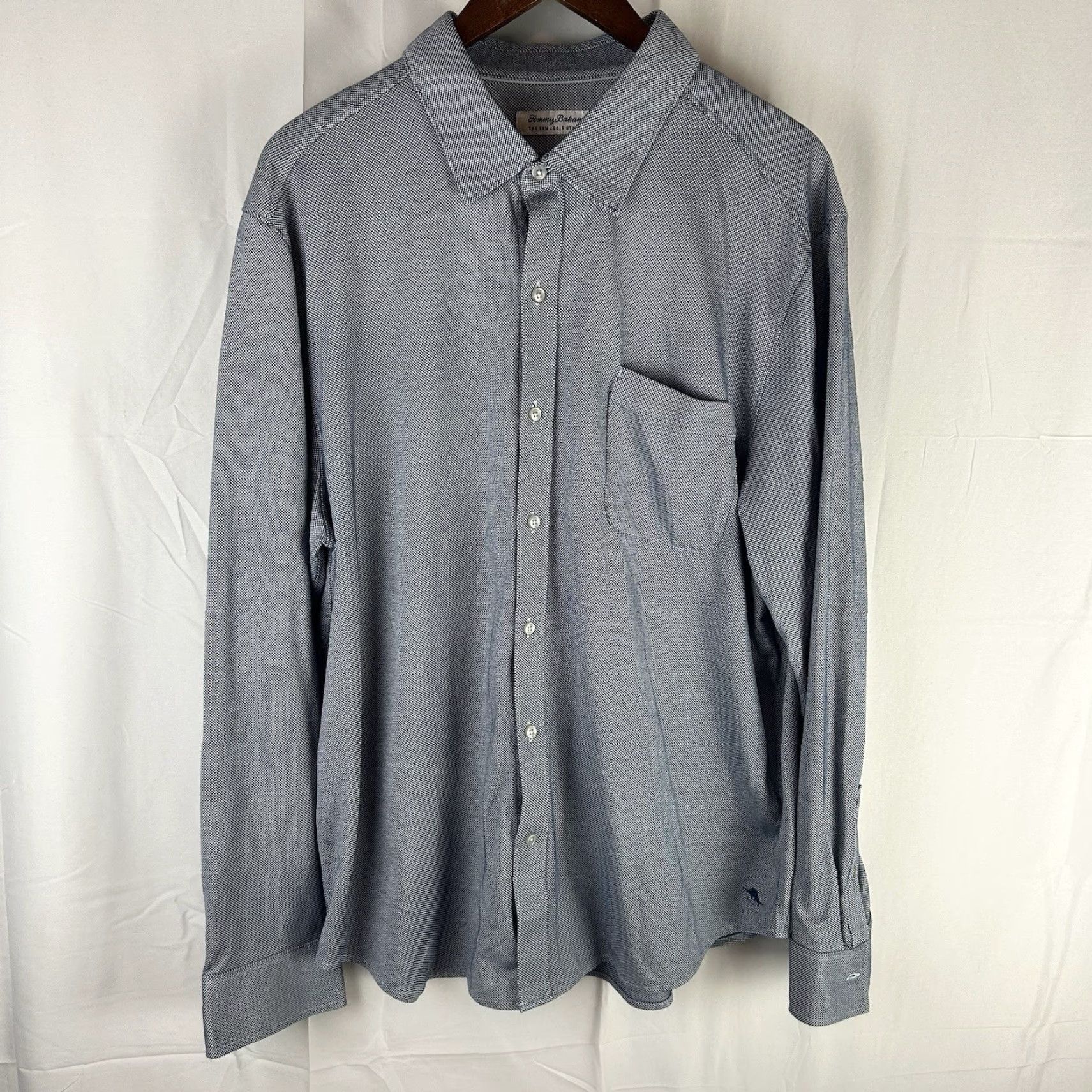 Tommy Bahama Tommy Bahama Shirt Mens 2XL Blue San Lucio Stretch IslandZone Long Sleeve Button-Up Shirt Mens Size US XXL / EU 58 / 5 - 2 Thumbnail