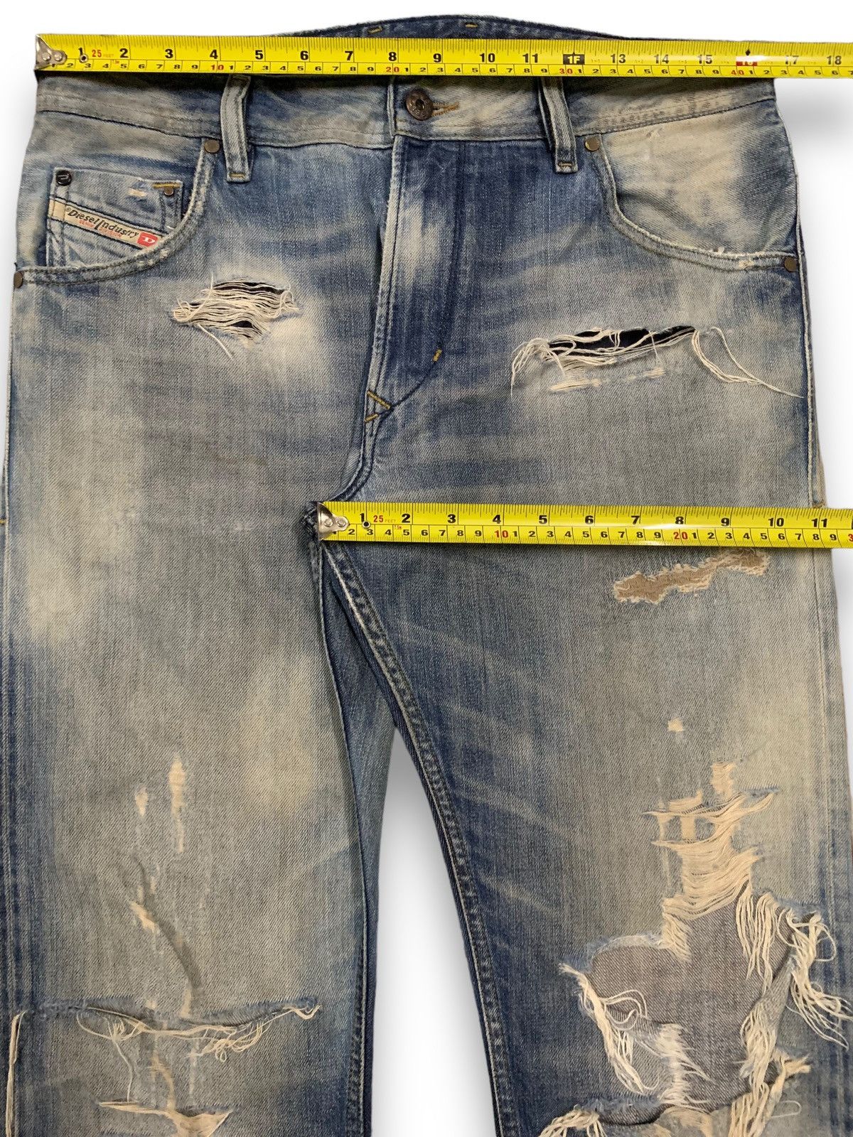 Diesel Diesel Industry Krayver Acid Wash Distressed Grunge Jeans Size US 32 / EU 48 - 17 Thumbnail