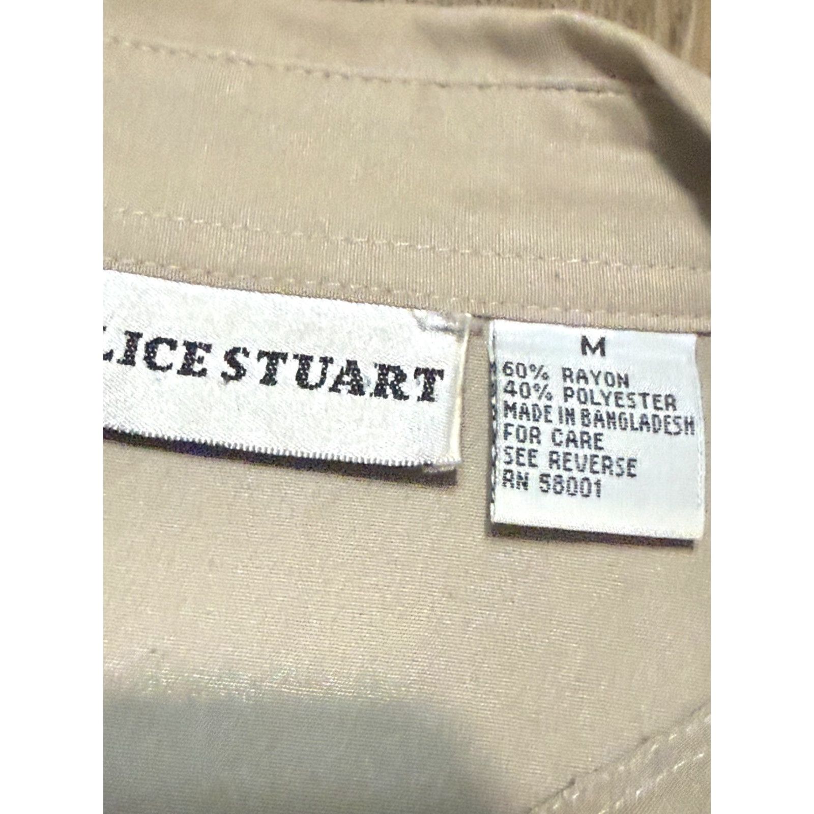 Vintage Alice Stuart Shirt Men’s Medium Brown Long Sleeve Button-Up Shirt Size US M / EU 48-50 / 2 - 5 Thumbnail
