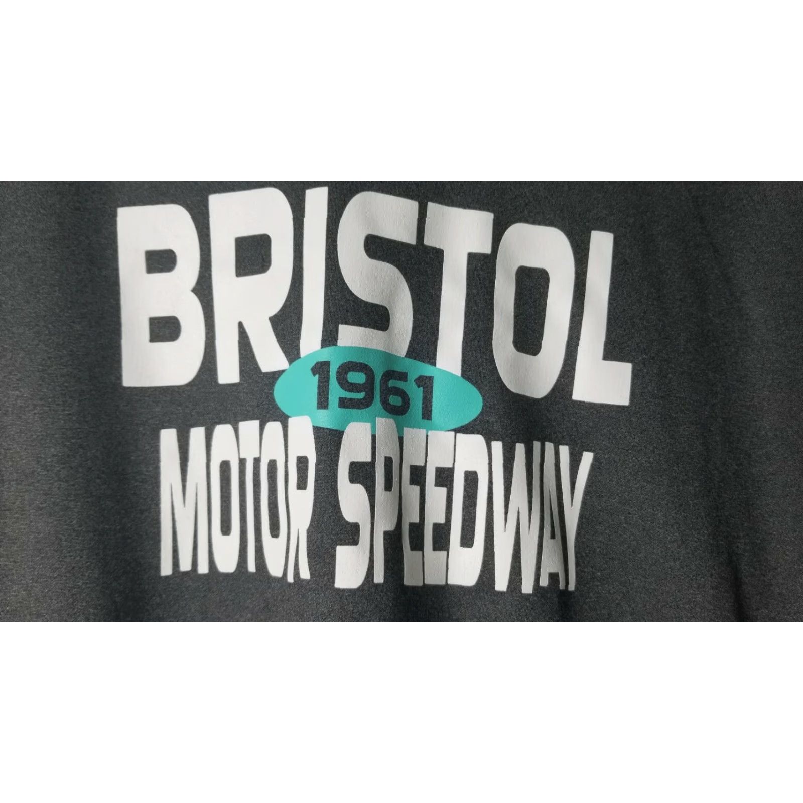 Vintage Womens XL Blue 84 Bristol Motor Speedway Sweatshirt Hoodie Gray (Athleisure) Size XL / US 12-14 / IT 48-50 - 3 Thumbnail