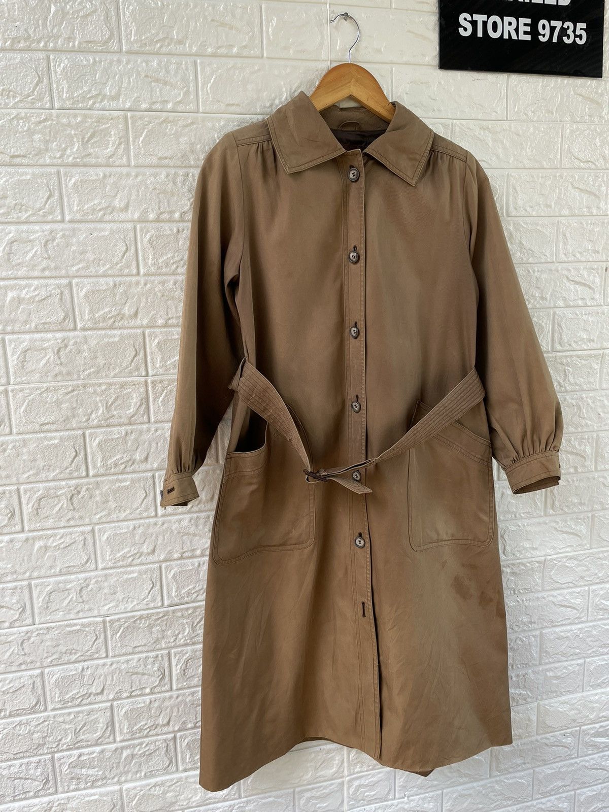Japanese Brand Vintage YvesSaintLaurent Trench Coat Jacket Size US S / EU 44-46 / 1 - 4 Thumbnail