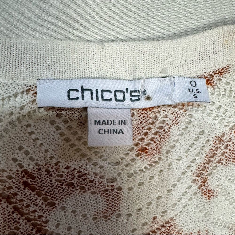 Chicos New Chico's Summer Romance Abstract Cardigan Size 0 US S Size S / US 4 / IT 40 - 7 Thumbnail