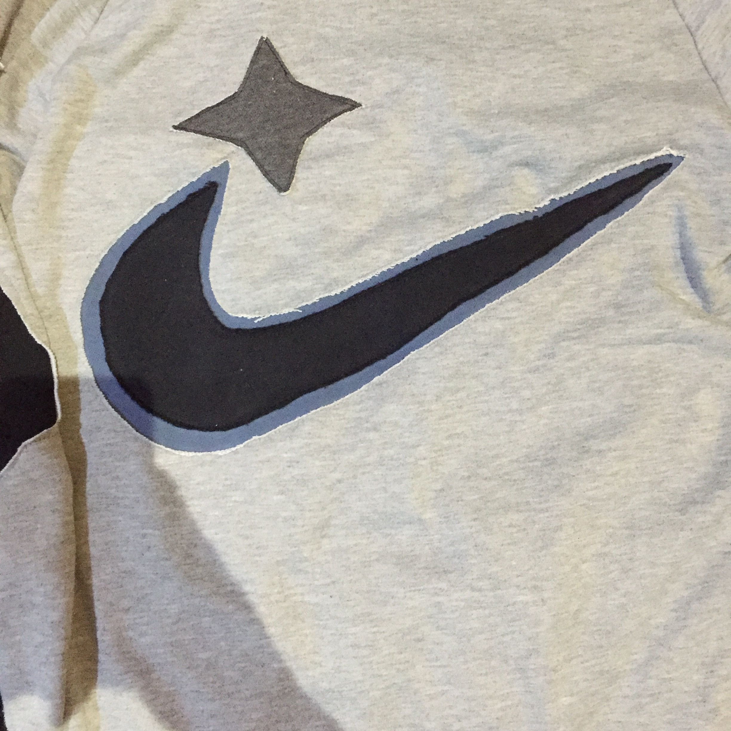 Nike Nike Hoodie Rework Grey Big Logo 1/1 Size US L / EU 52-54 / 3 - 4 Thumbnail